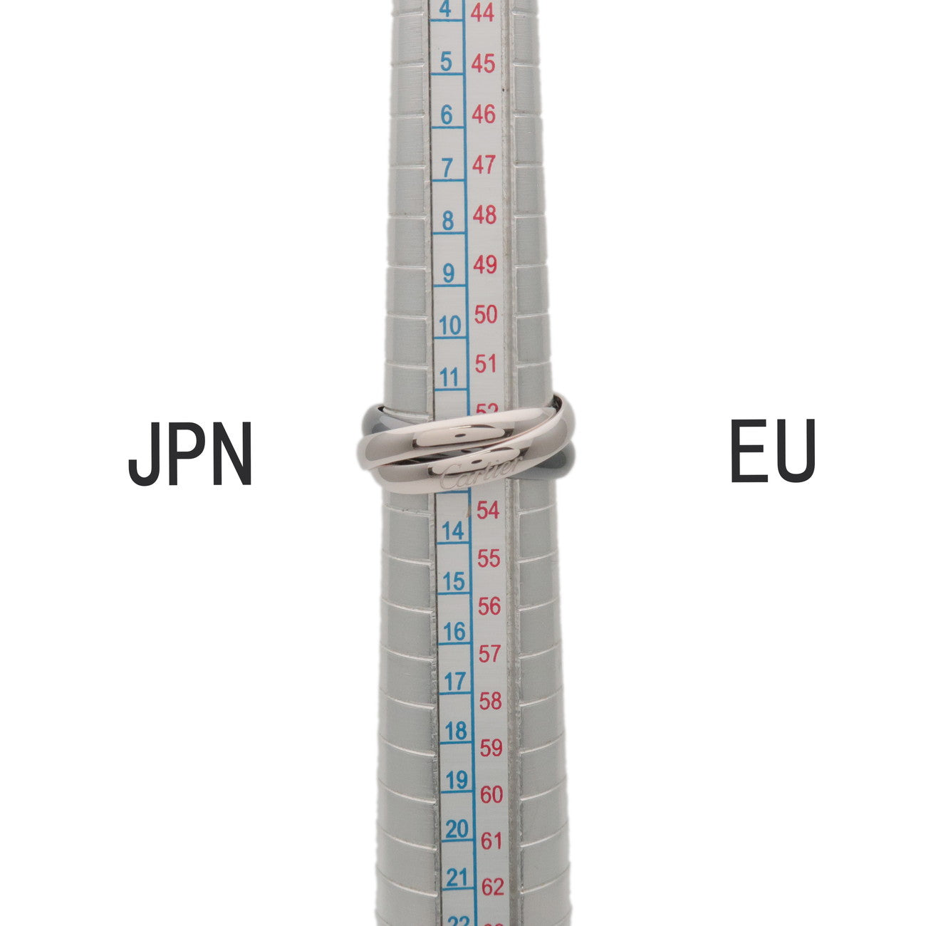 Cartier Trinity Ring MM K18 750W Gold Black Ceramic Black US6.5