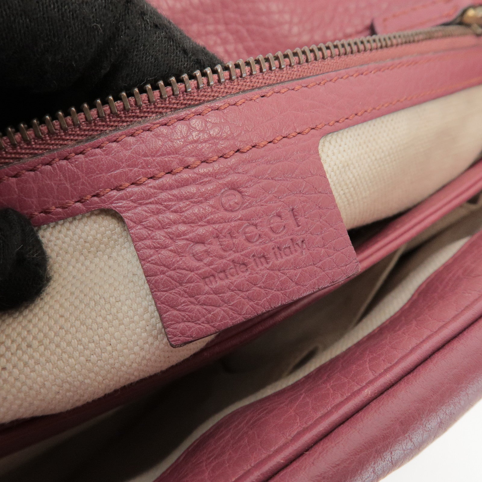 GUCCI GG Marmont Leather Shoulder Bag Rose Pink 401173
