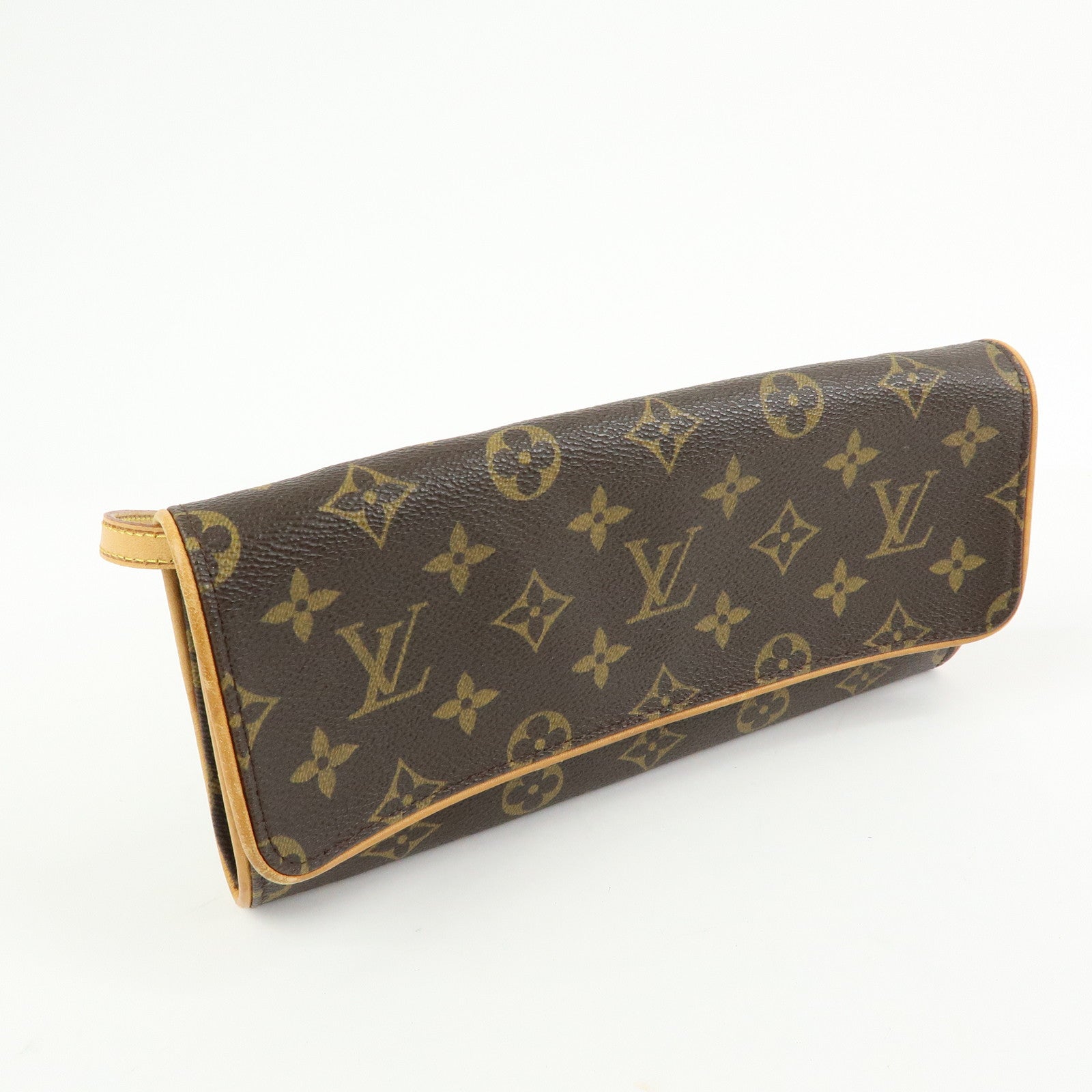 Louis Vuitton Monogram Pochette Twin GM 2Way Bag Brown M51852