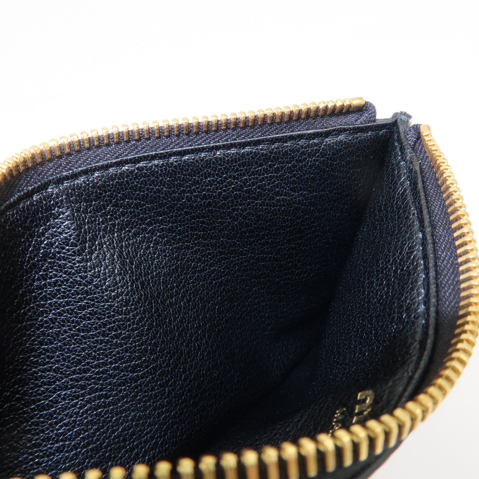 MIU MIU Leather Card Case Star Print Black 5MB006