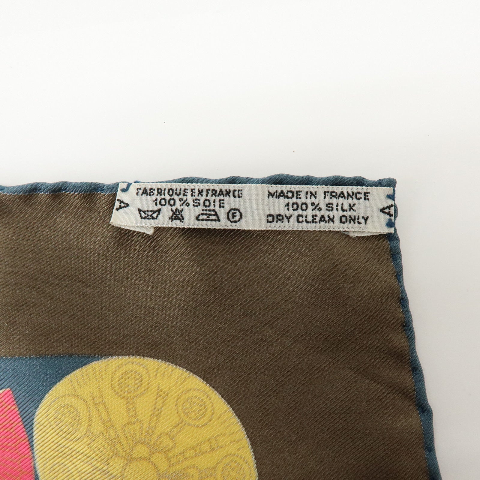 HERMES Carre 90 Set of 2 Silk 100% Scarf Brown Red