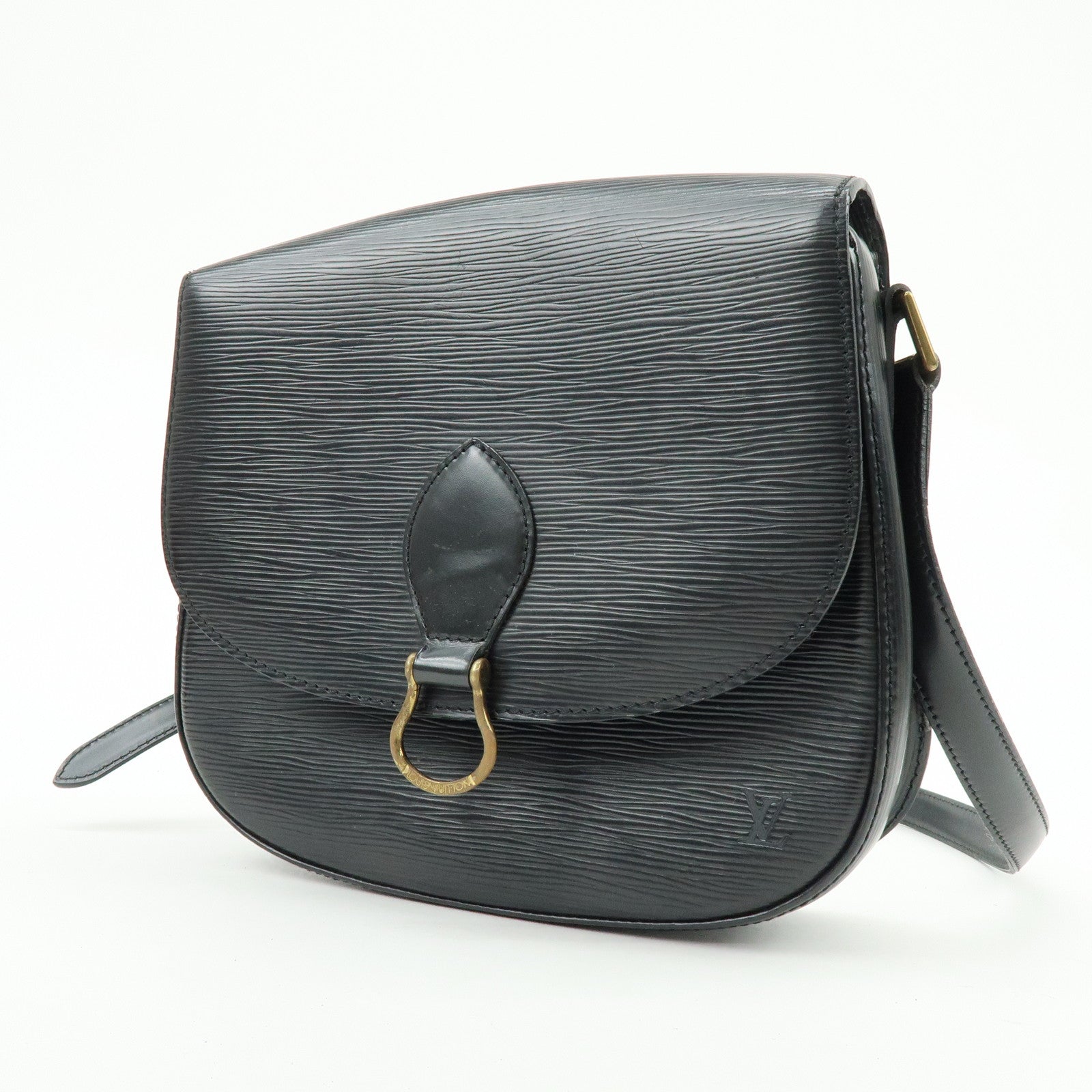 Louis Vuitton Epi Saint Cloud Shoulder Bag Black Noir M52192
