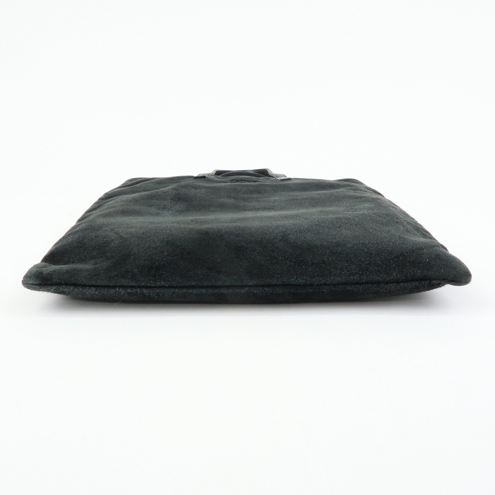 LOEWE Anagram Suede Leather Hand Bag Tote Bag Black