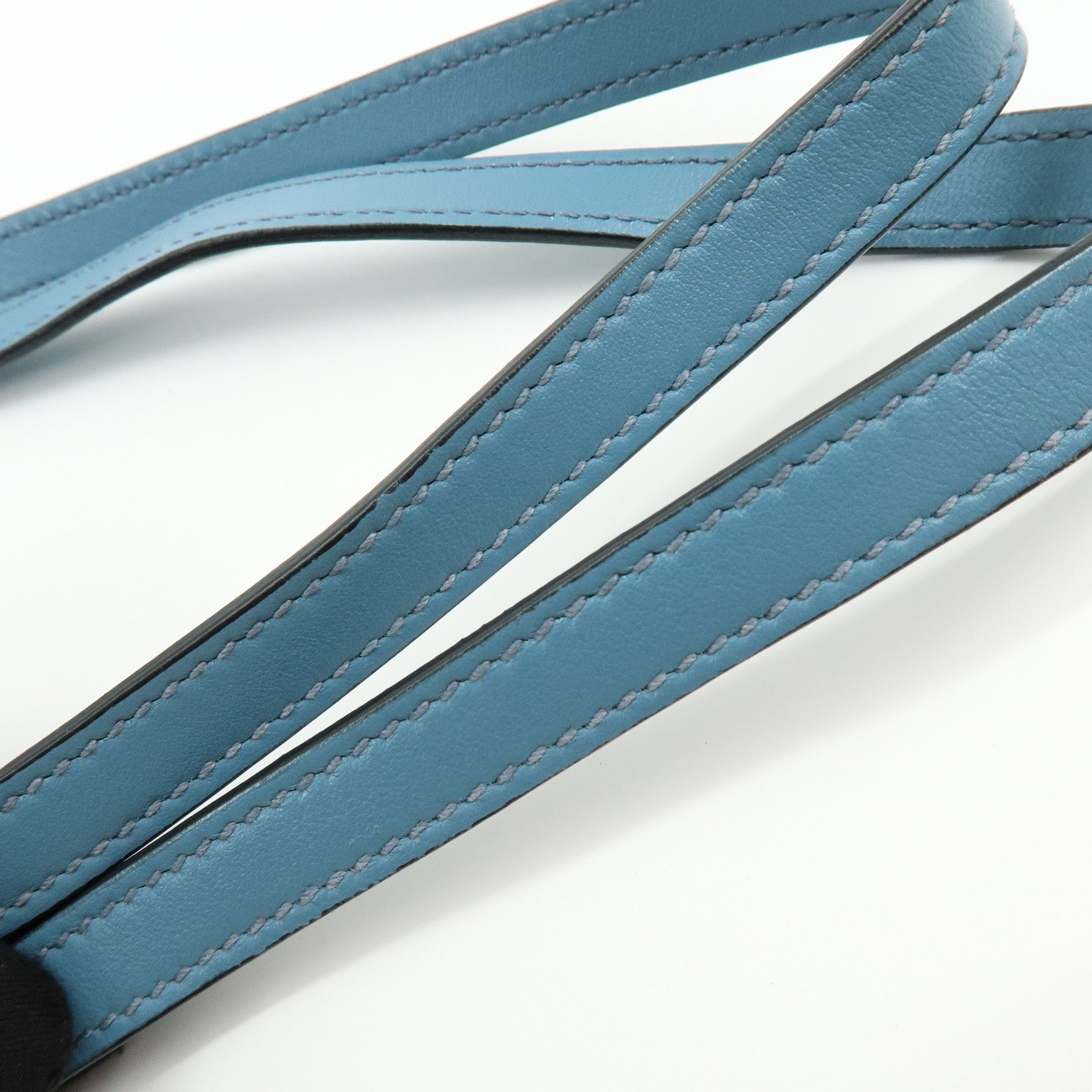 MIU MIU Soft Calf Leather Tote Bag Shoulder Hand Bag Blue R1914S