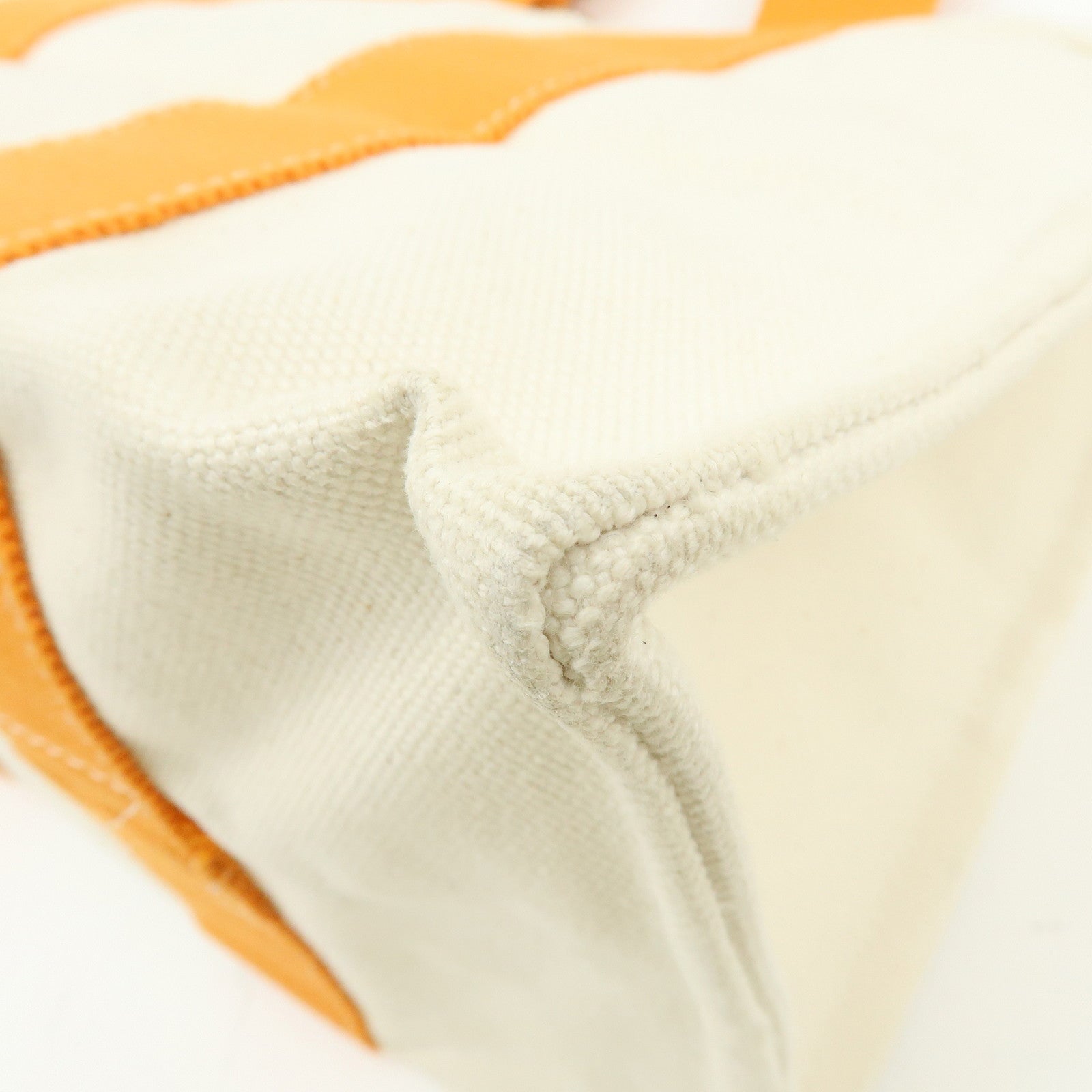 HERMES Bora Bora PM Canvas Tote Bag Hand Bag Natural Orange