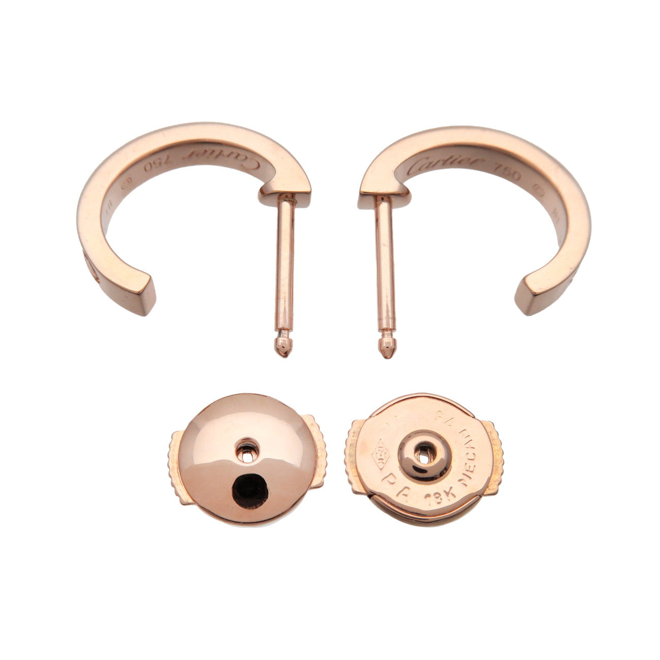 Cartier Mini Love Earrings K18 750PG Rose Gold