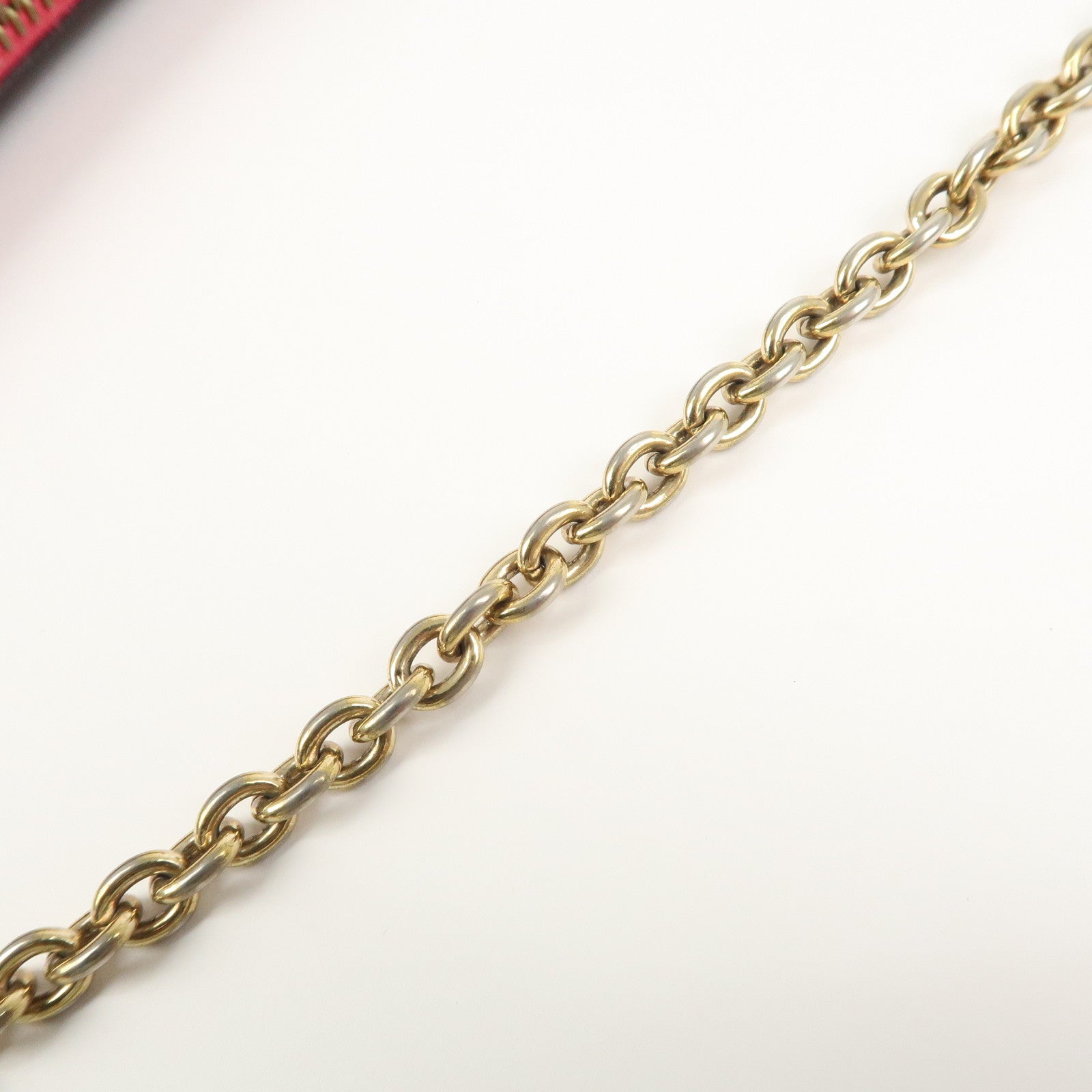 FENDI Zucca PVC Chain Accessory Pouch Hand Bag Brown 8BR592