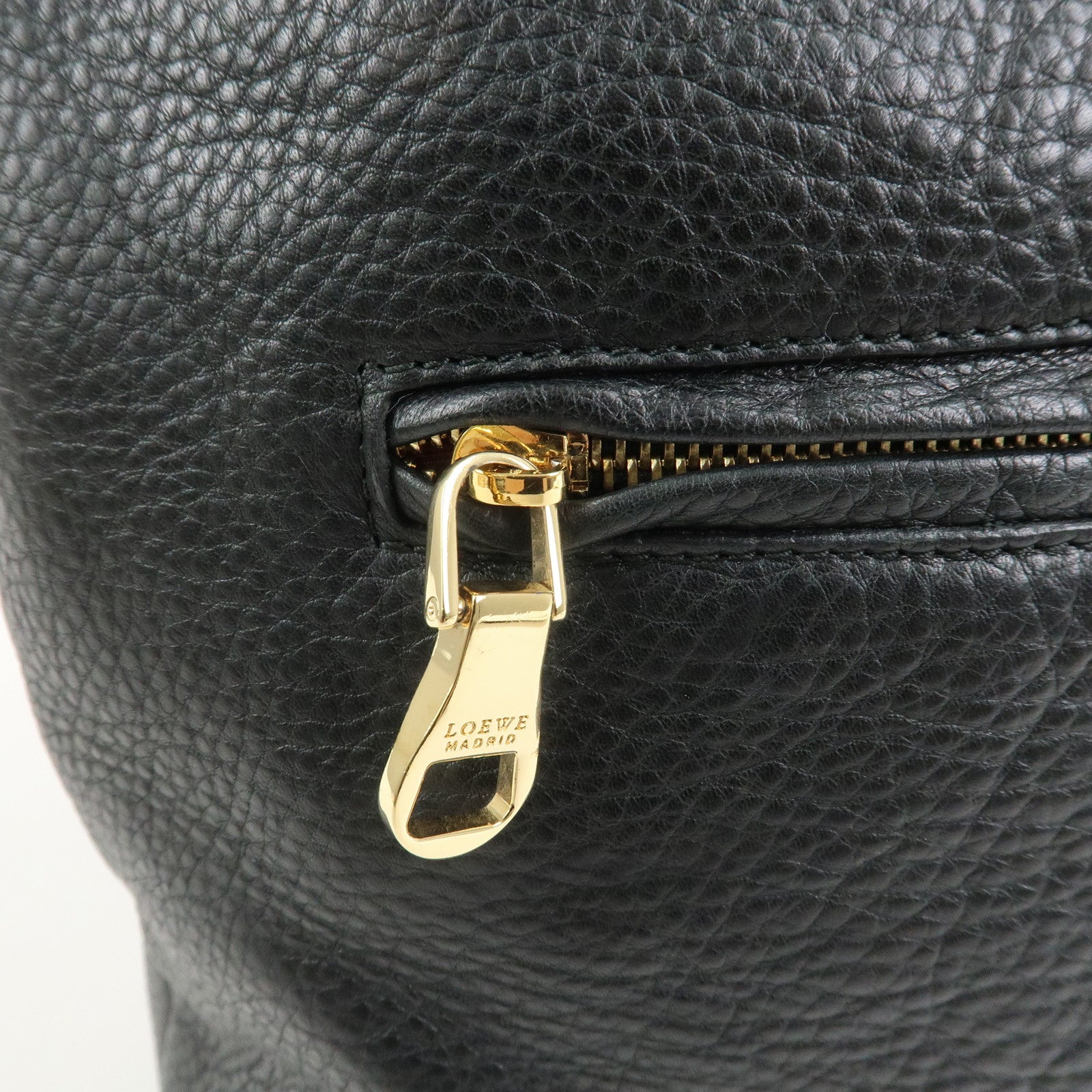 LOEWE Heritage Calf Leather Shoulder Bag Crossbody Bag Black