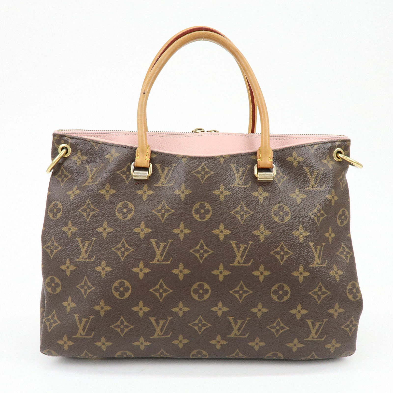 Louis Vuitton Monogram Pallas 2Way Bag Brown Rose Ballerine M40468