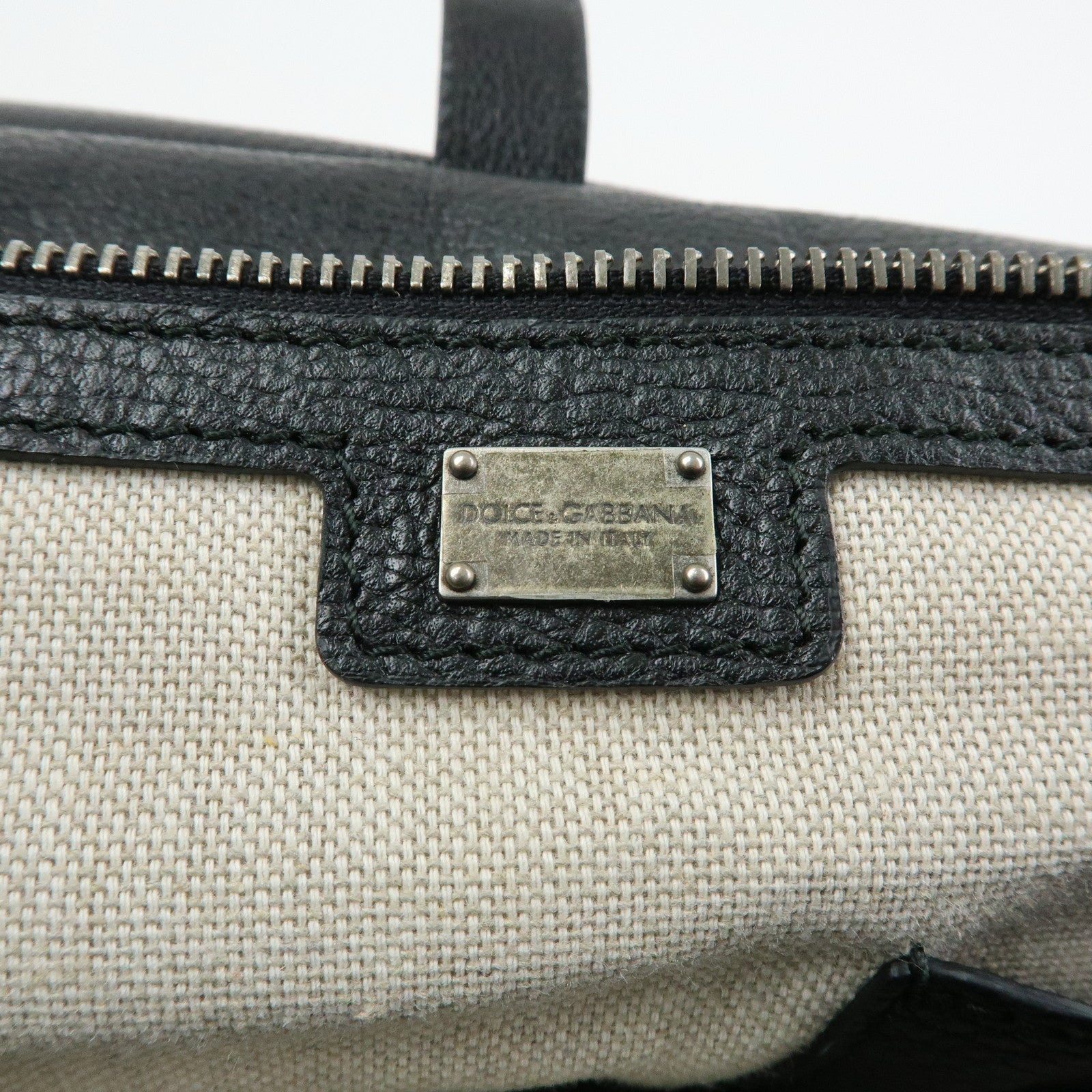 Dolce & Gabbana Leather 2Way Bag Hand Bag Shoulder Bag Black