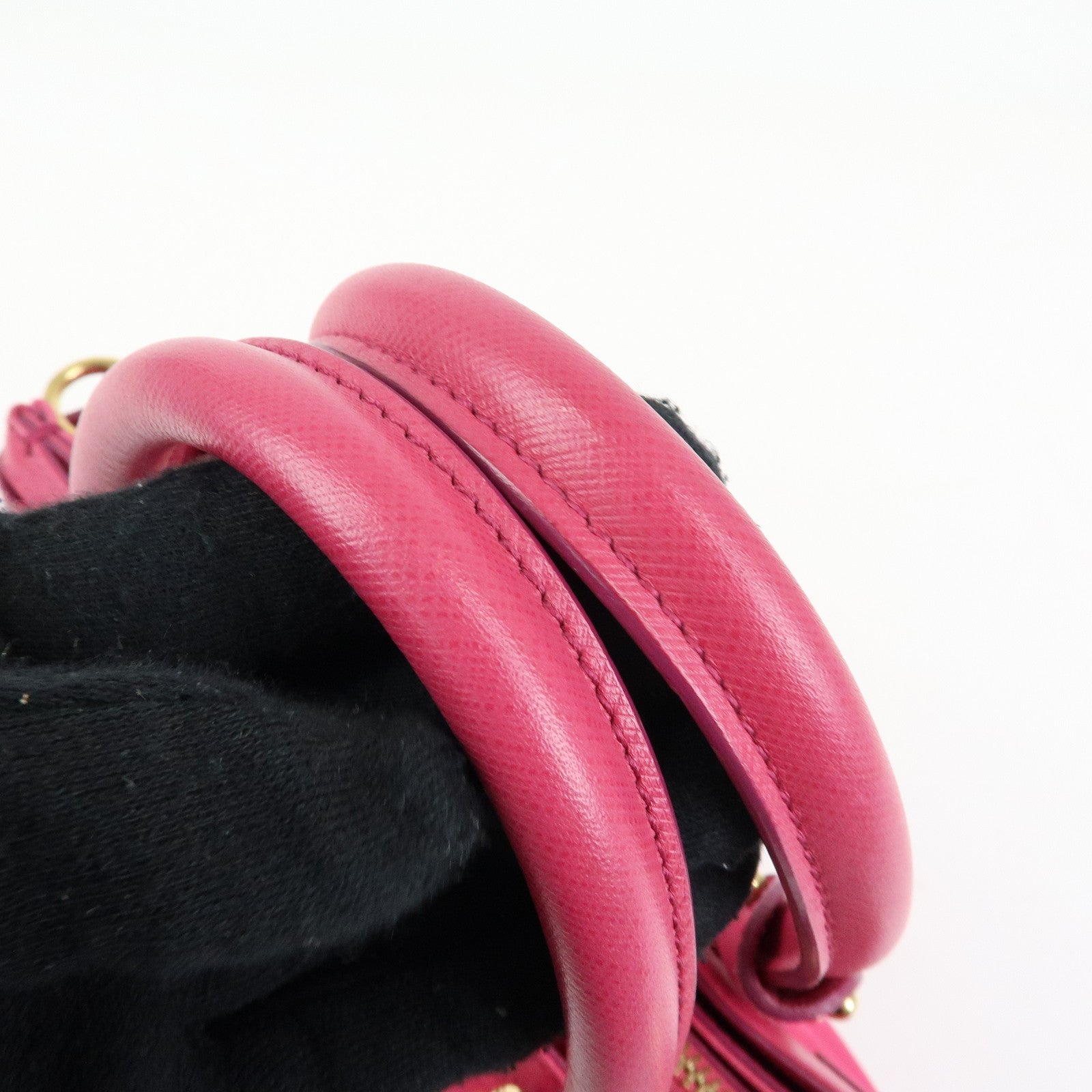 Ferragamo Gancini Nylon Leather 2Way Bag Hand Bag Pink