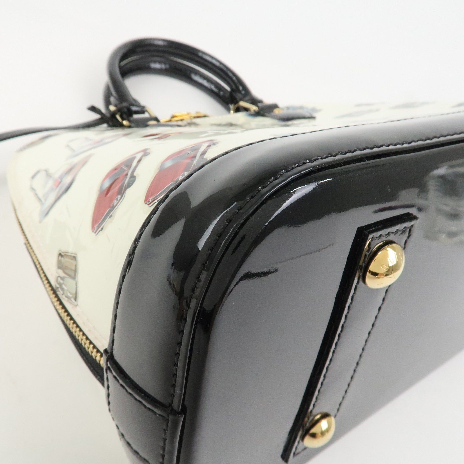 Louis Vuitton Monogram Vernis Sticker Alma PM Hand Bag M50466