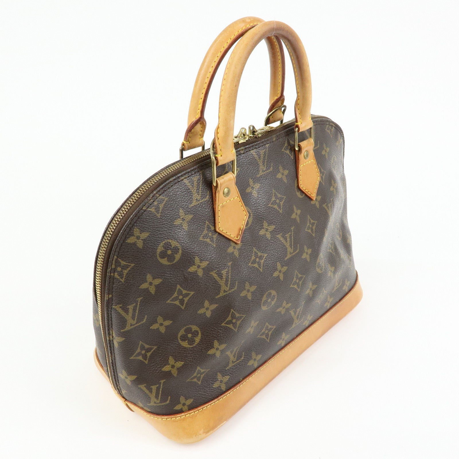 Louis Vuitton Monogram Alma Hand Bag Brown M51130