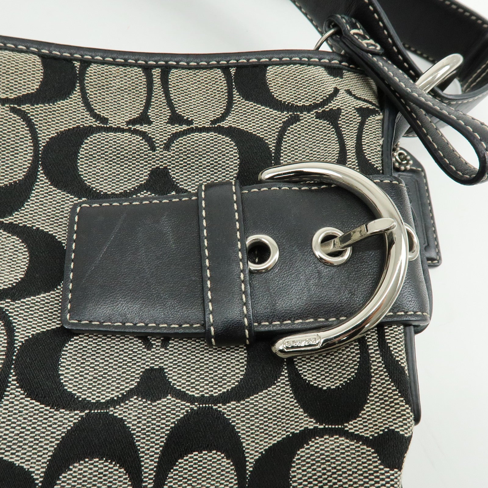 COACH Set of 3 Signature Canvas Leather Shoulder Bag Hand Bag