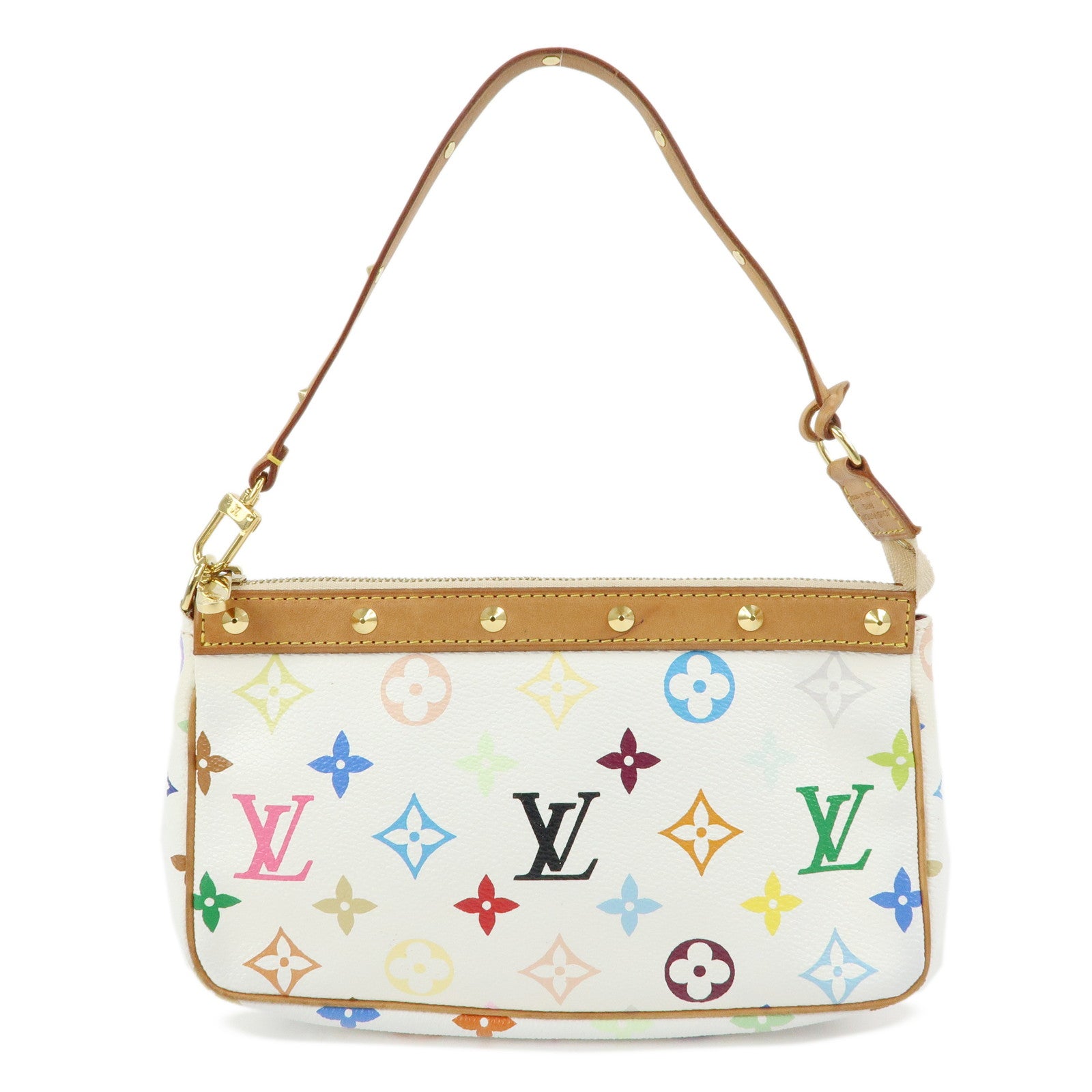 Louis Vuitton Monogram Multicolor Pochette Accessoires Blanc M92649