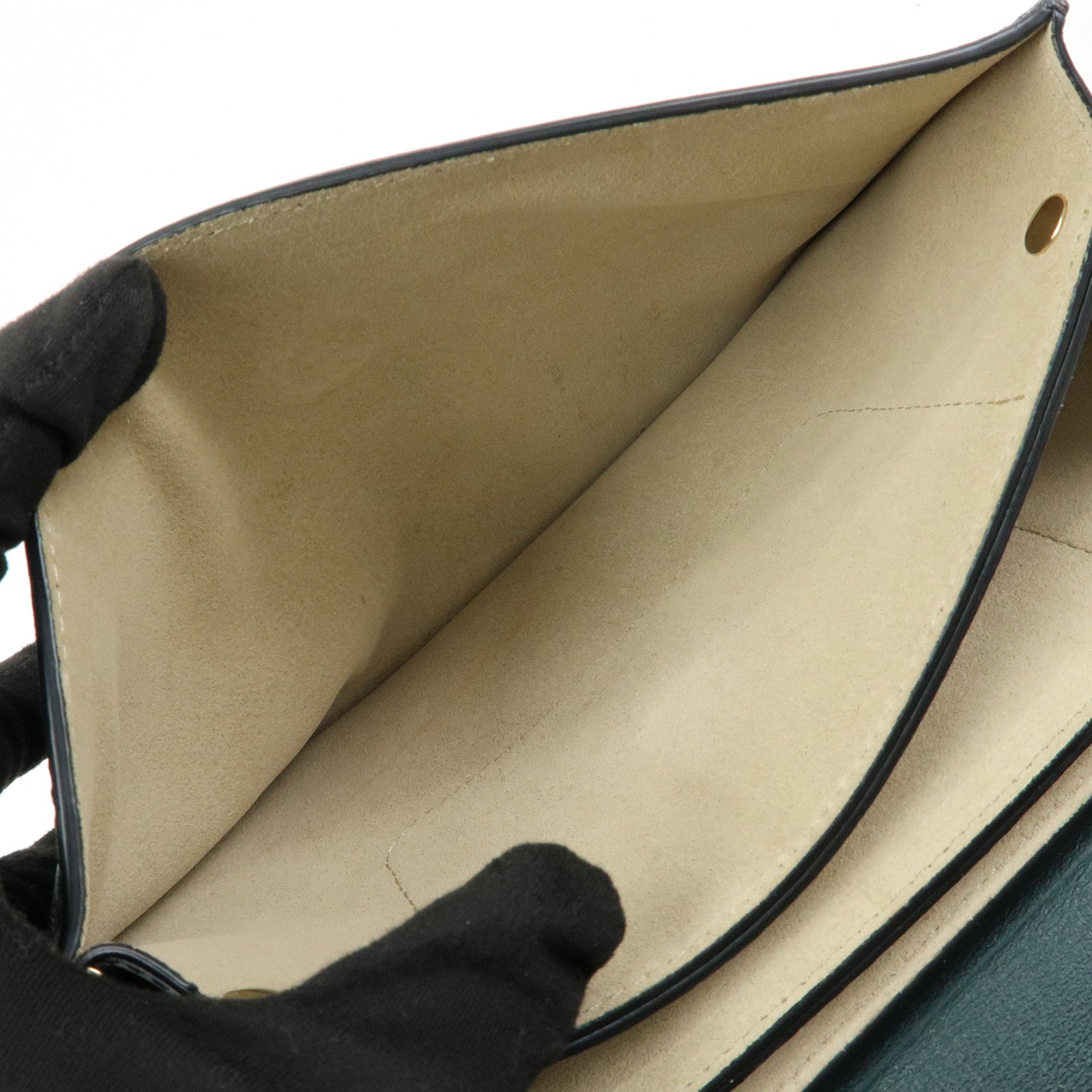 Chloe Faye Suede Leather Shoulder Bag Crossbody Bag Dark Green