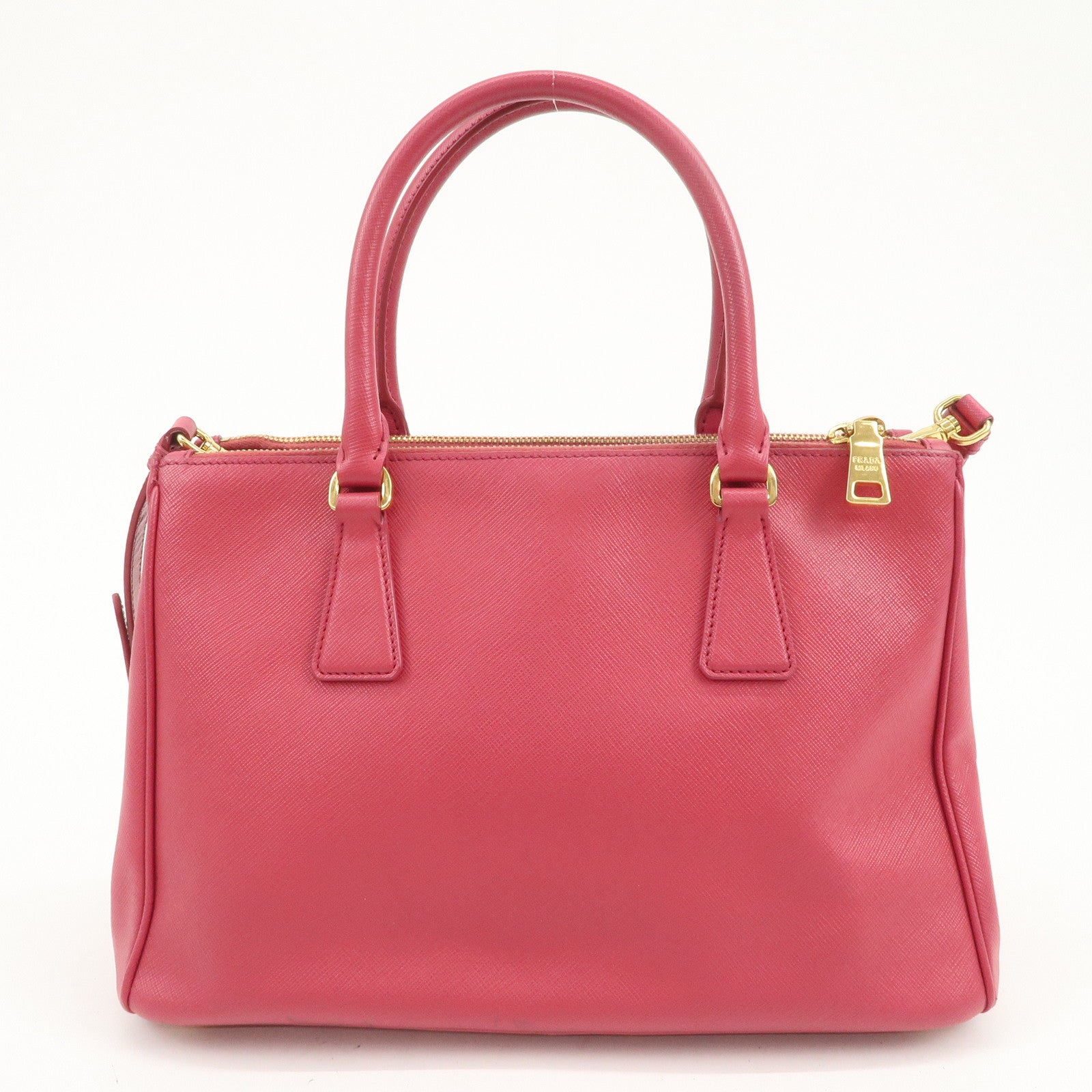PRADA Triangle Logo Saffiano Leather 2Way Bag Hand Bag Pink BN1801