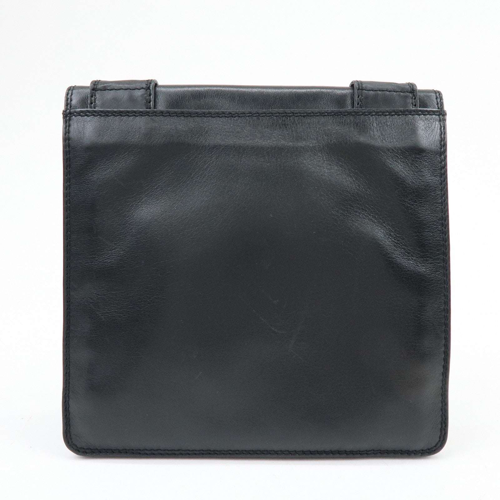 CHANEL COCO Mark Calf Leather Shoulder Crossbody Bag Black
