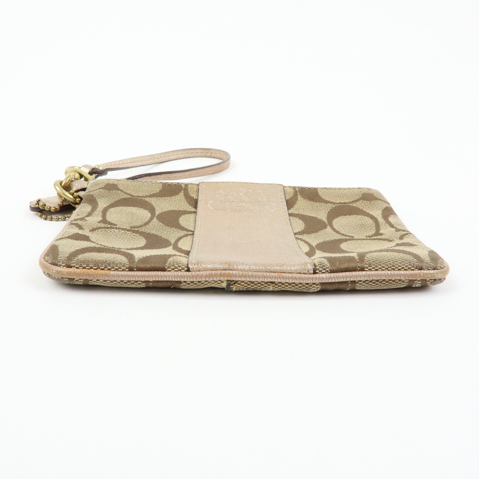 COACH Set of 3 Signature PVC Canvas Leather Key Case Pouch