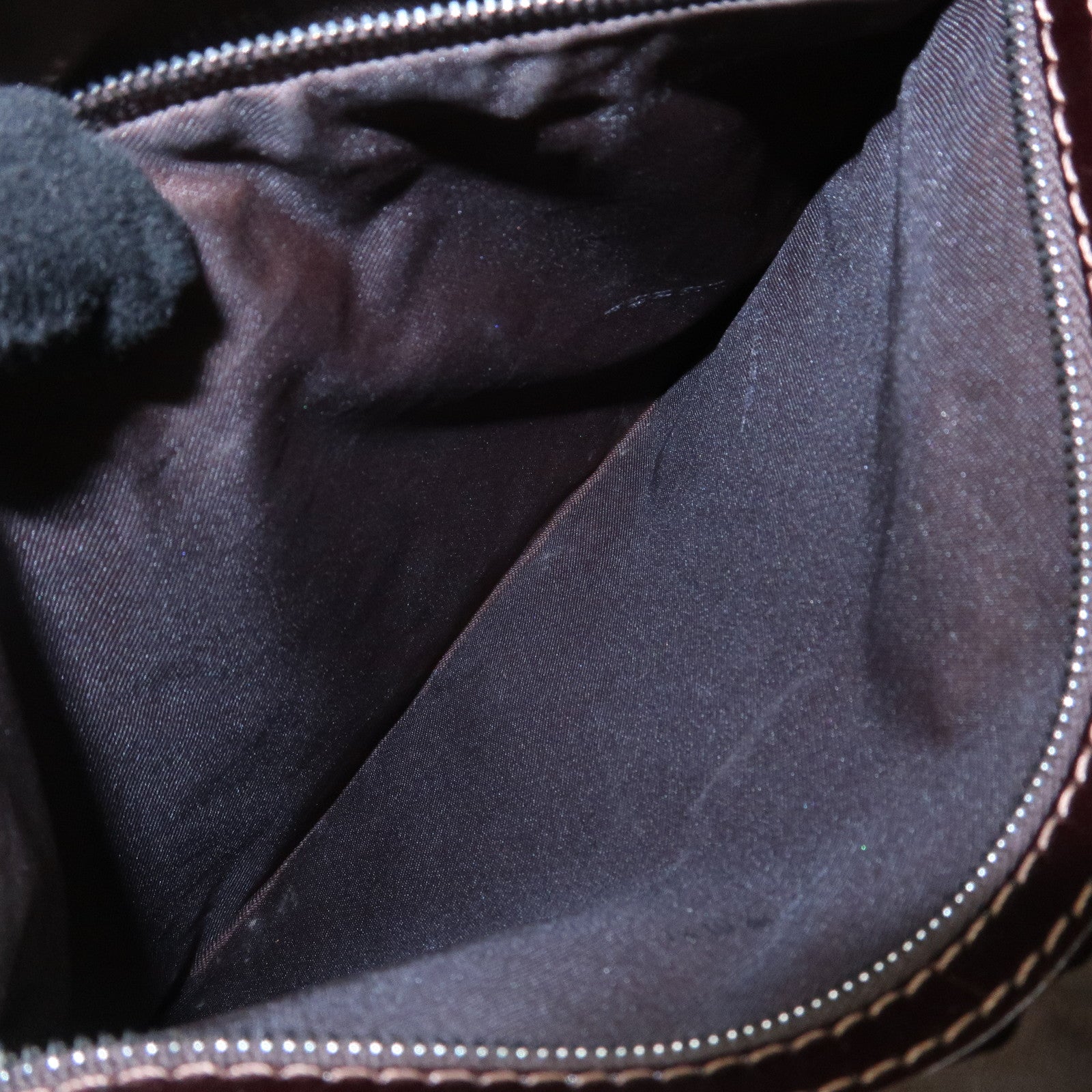 FENDI Mamma Baguette Canvas Leather Shoulder Bag Ivory Brown 26325