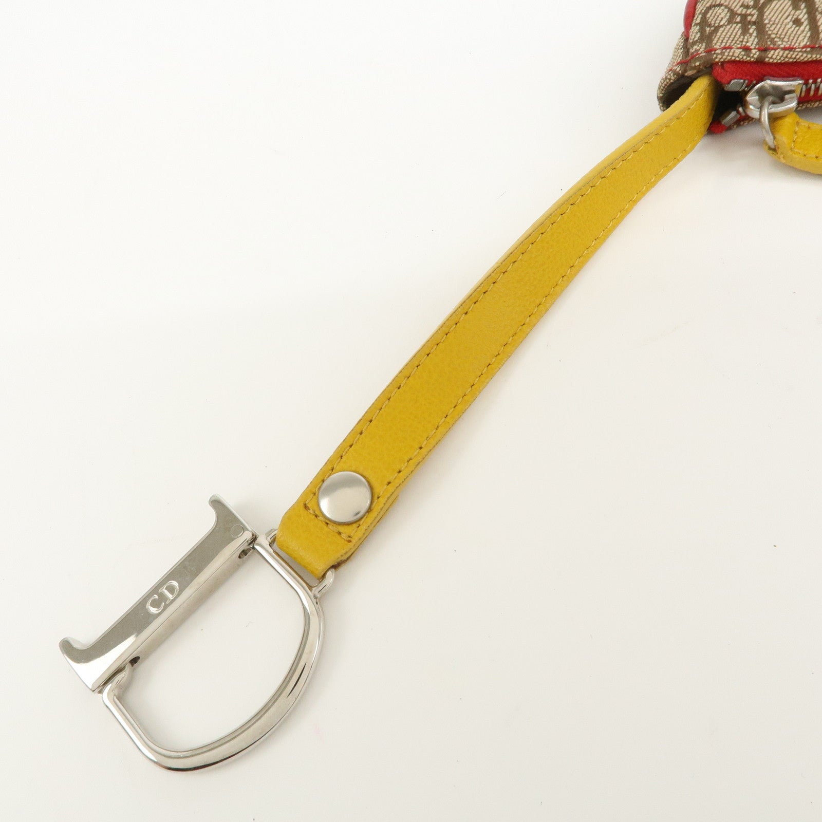 Christian Dior Rasta Trotter Canvas Leather Saddle Coin Case Brown