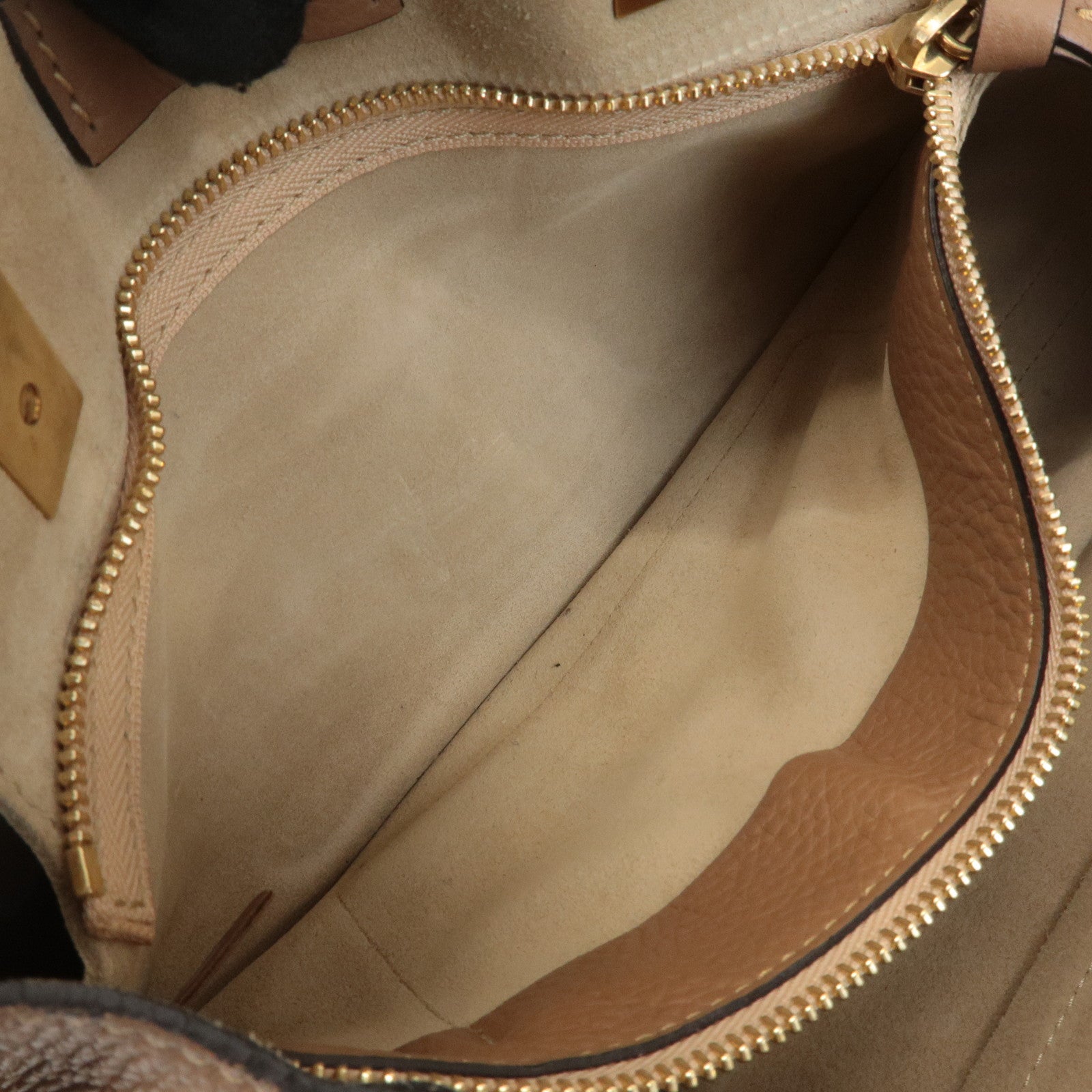 Chloe Hayley Leather 2WAY Bag Hand Bang Shoulder Bag Brown