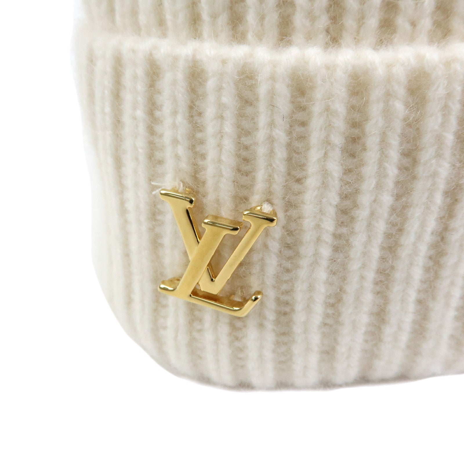 Louis Vuitton Cashmere 100% LV Spark Beanie Blanc M77882