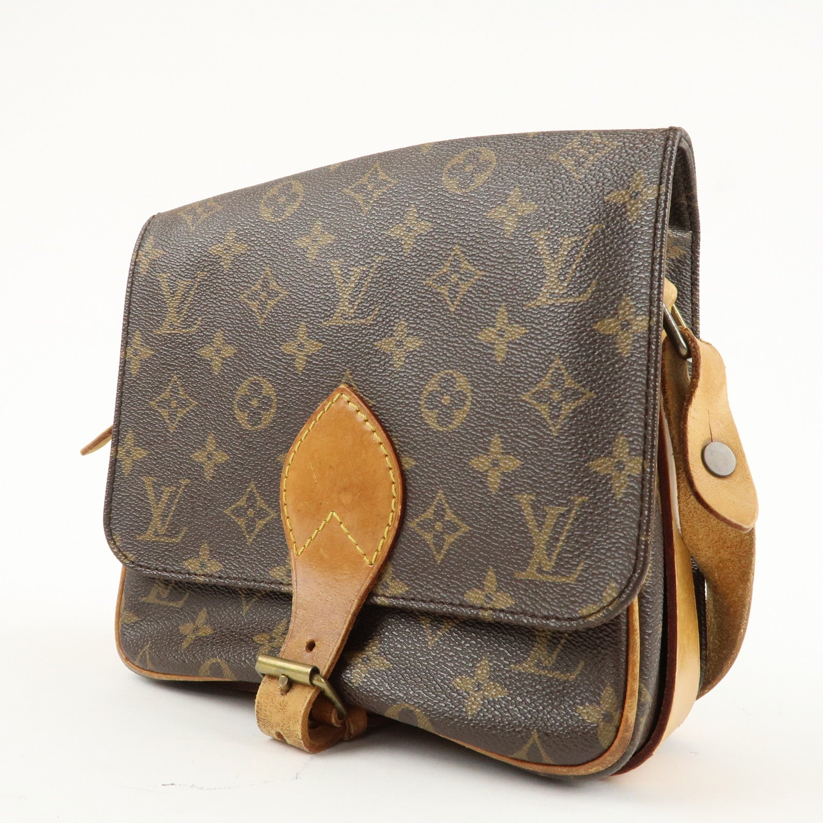 Louis Vuitton Monogram Cartouchiere MM  Shoulder Bag M51253 Used
