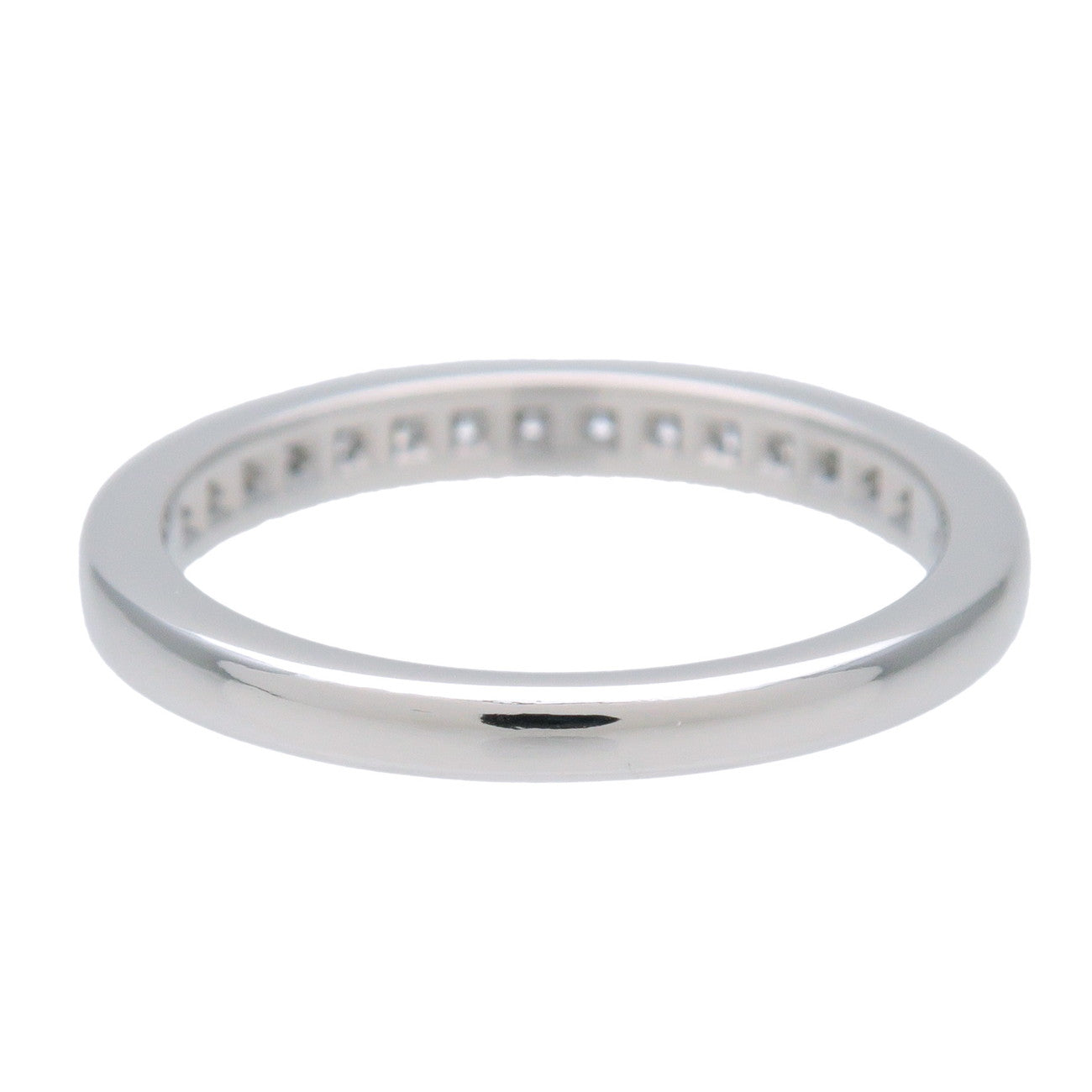 Tiffany & Co Half Circle Channel Setting Diamond Ring Platinum US4