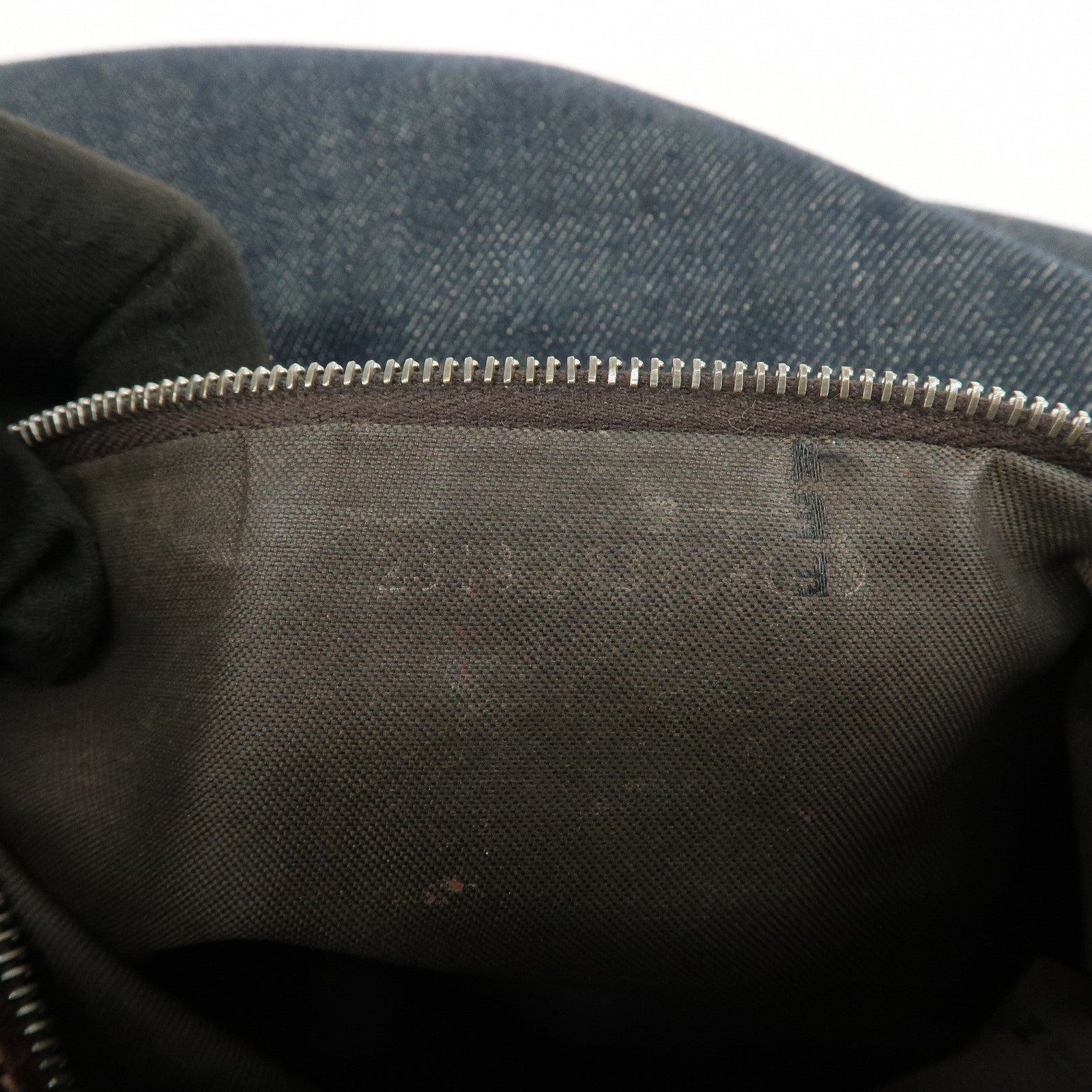 FENDI Mamma Baguette Denim Leather Shoulder Bag Hand Bag 26325