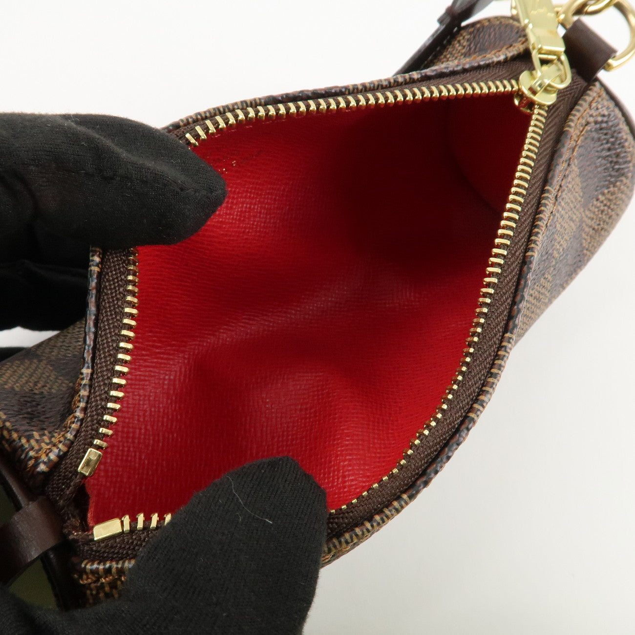 Louis Vuitton Damier Mini Pouch for Papillon Bag Damier Ebene Used