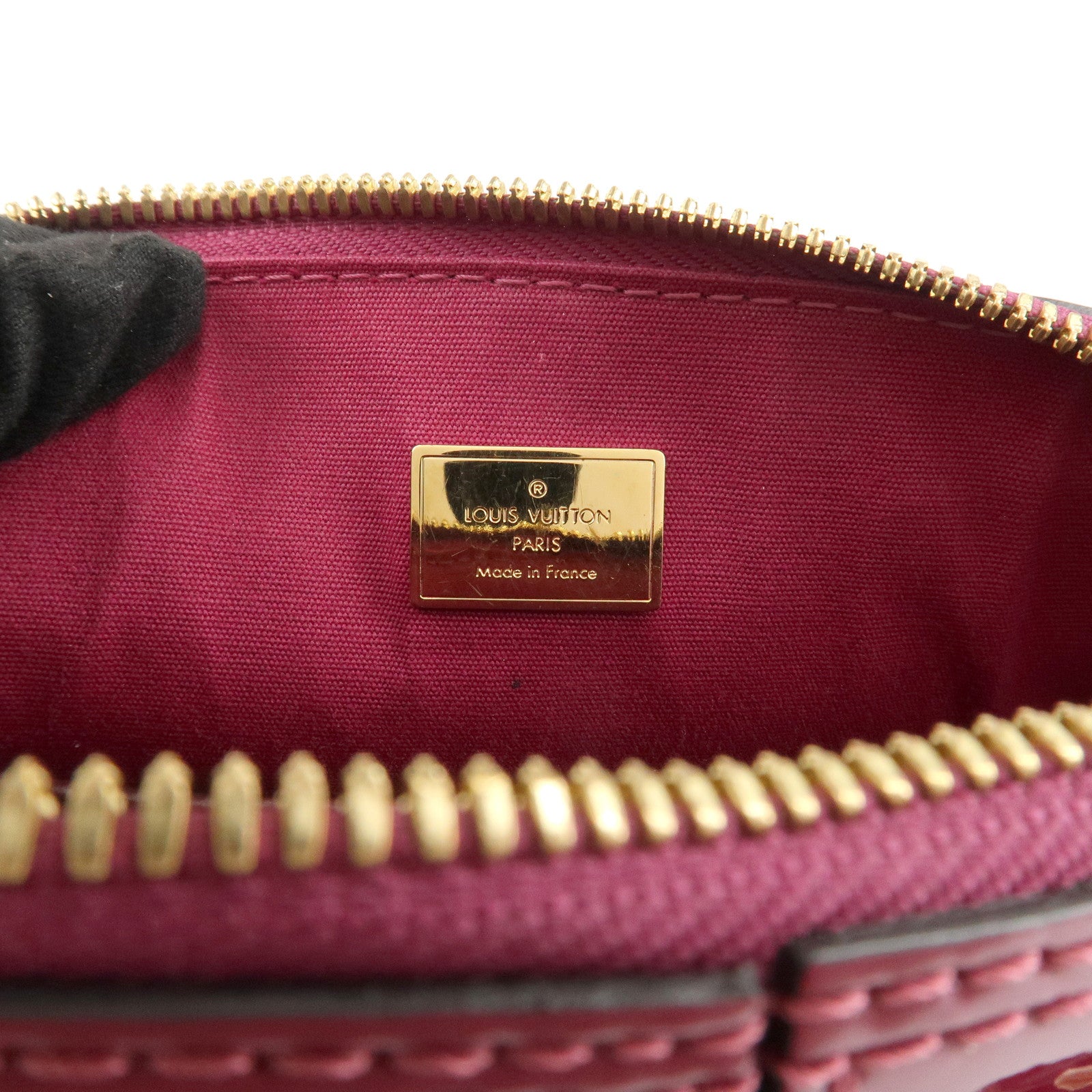 Louis Vuitton Monogram Vernis Alma BB 2Way Hand Bag Magenta M54785 Used