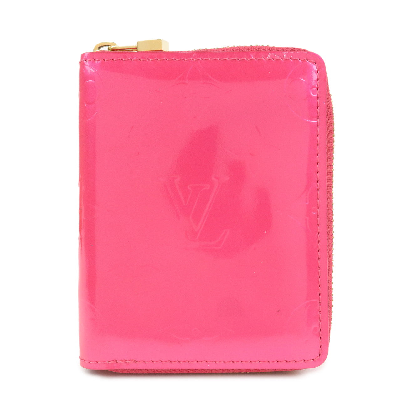 Louis Vuitton Monogram Vernis Bloom Zippy Wallet Pink M91238