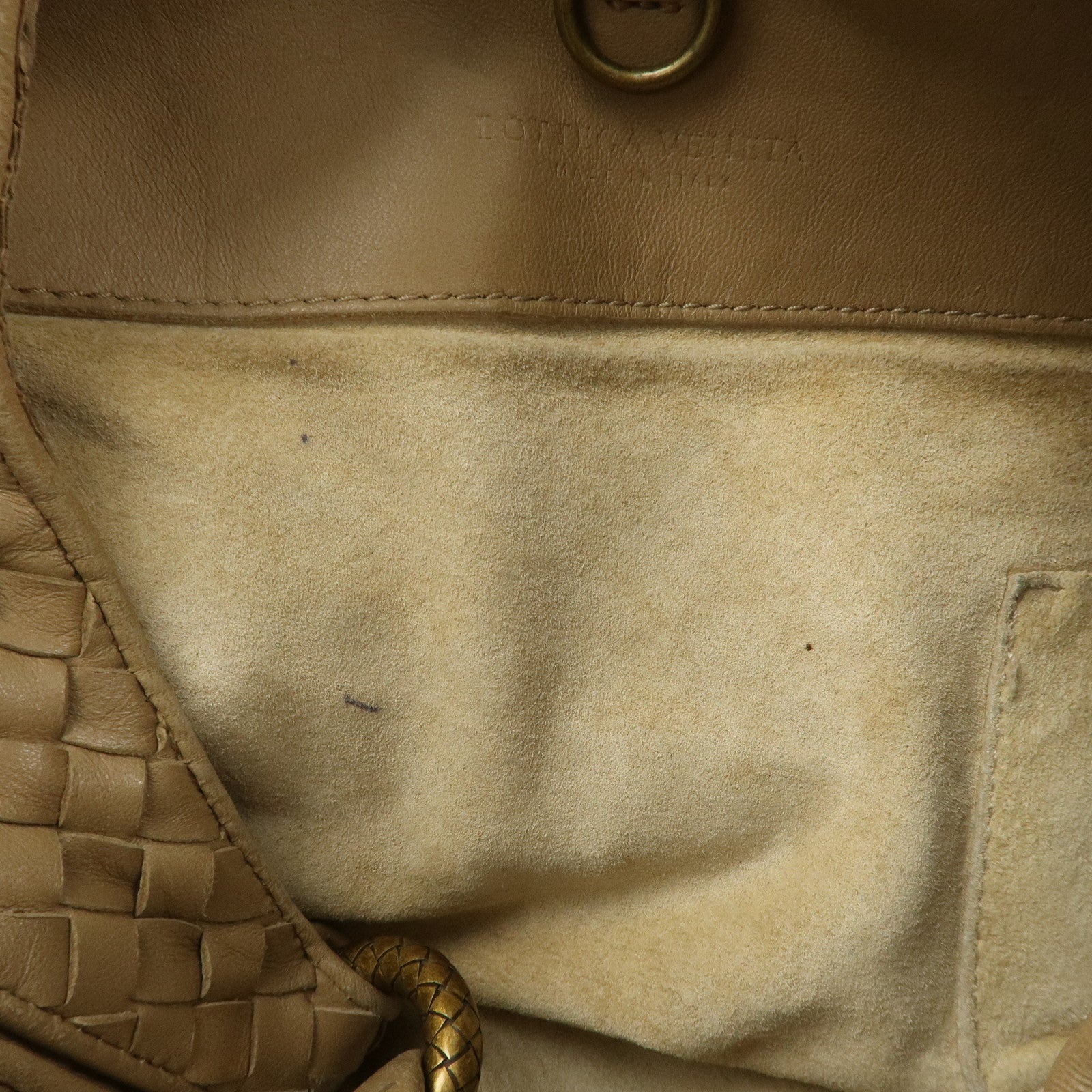 BOTTEGA VENETA Intrecciato Nappa Leather Shoulder Bag Light Brown