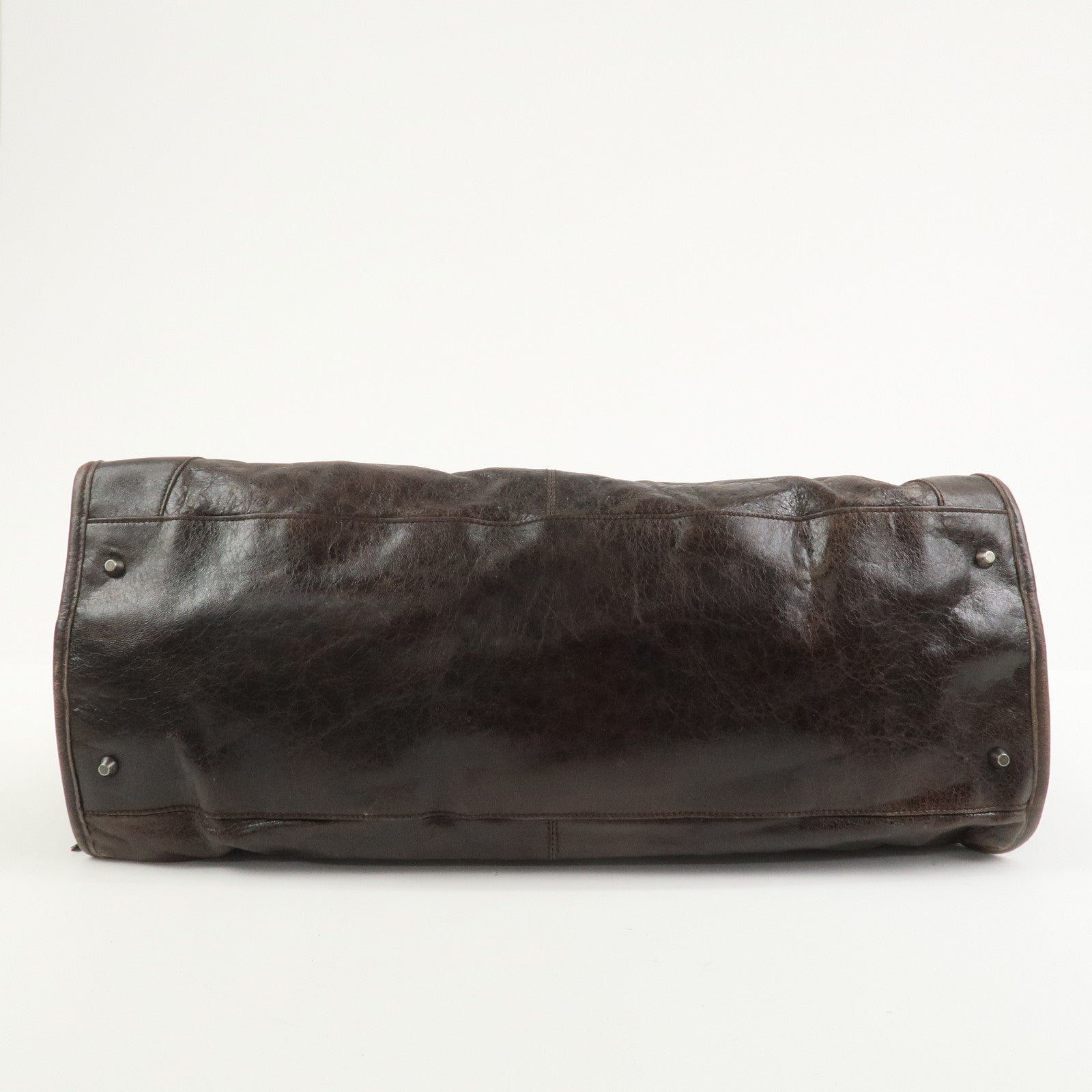 BALENCIAGA The Work Leather Tote bag Hand Bag Dark Brown 156541