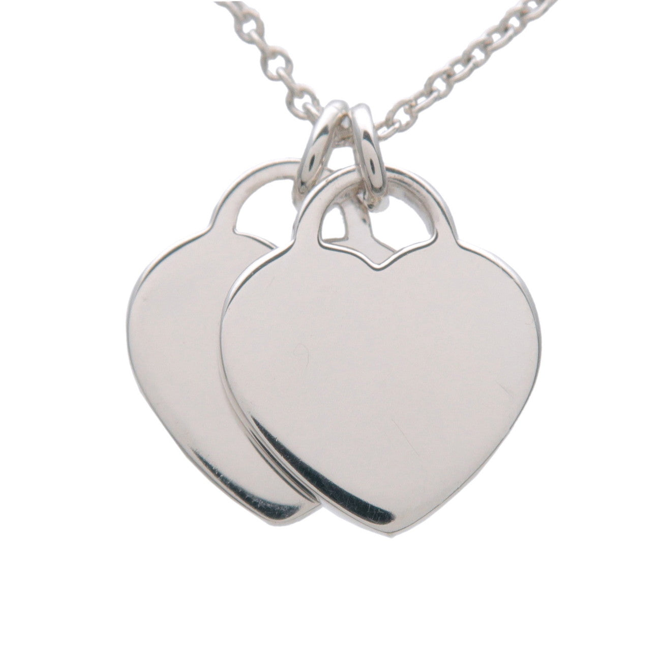 Tiffany & Co Return to Tiffany Mini Double Heart Tag Necklace SV925