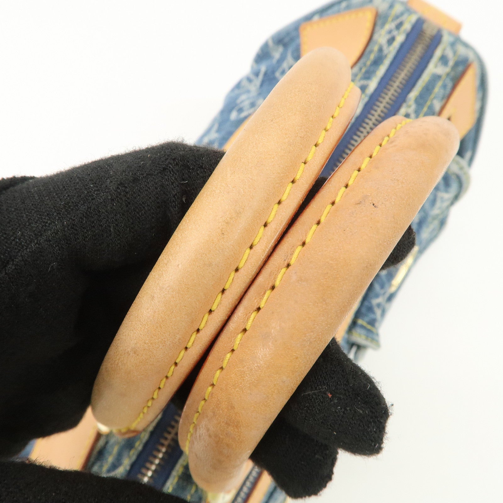 Louis Vuitton Monogram Denim Neo Speedy Boston Bag Blue M95019 Used