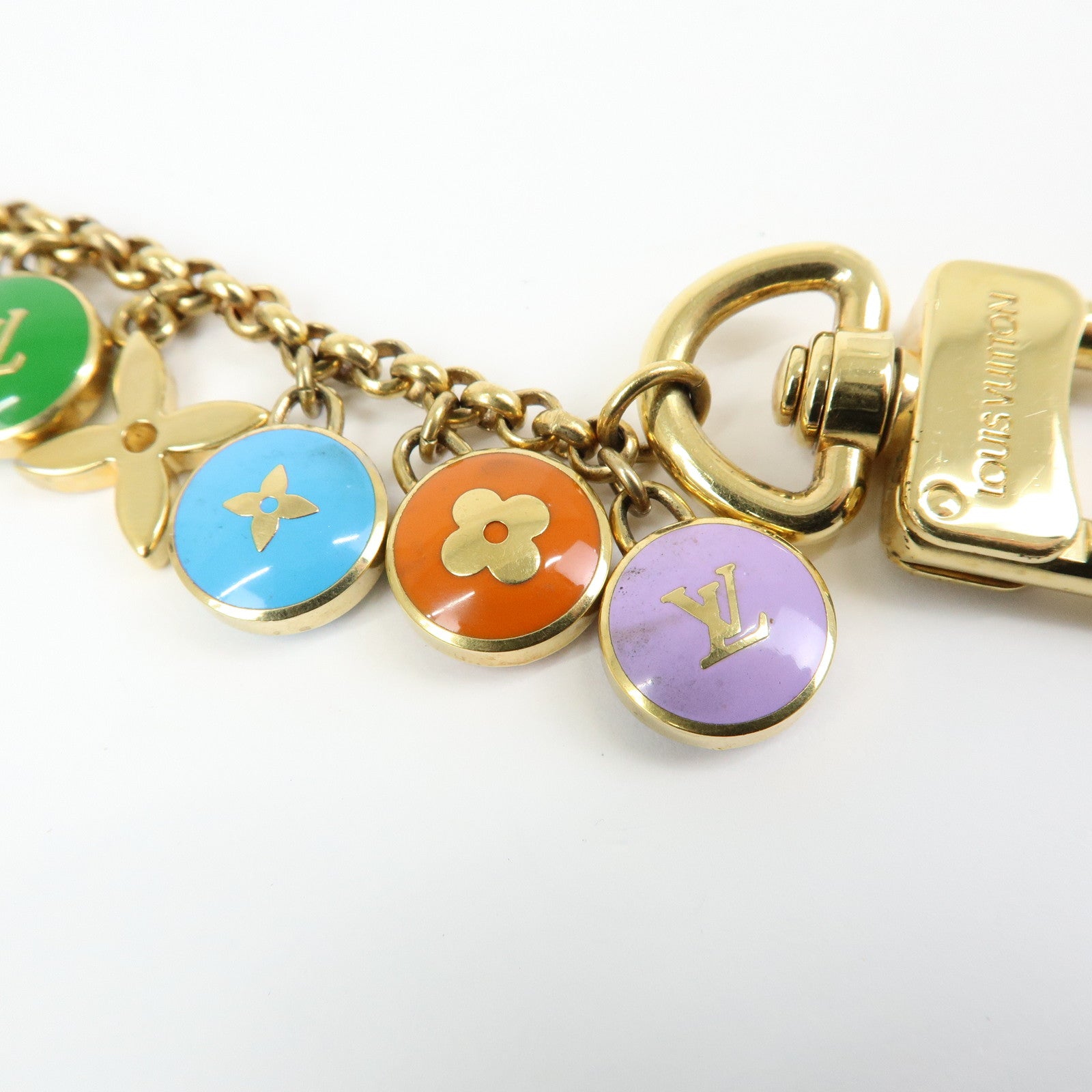 Louis Vuitton Monogram Porte Cles Chaine Pastille Bag Charm M65380