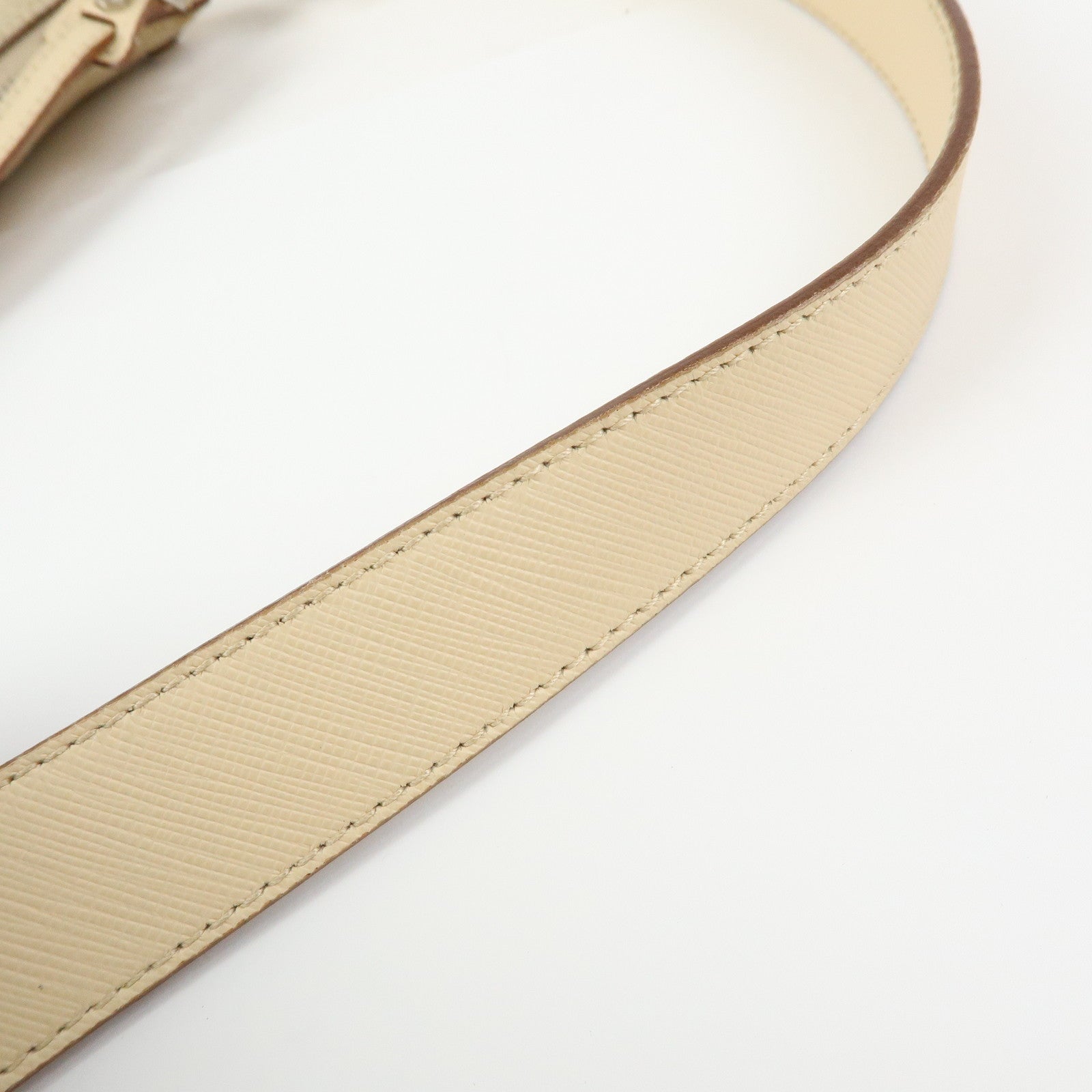 Ferragamo Gancini Suede Leather Shoulder Bag Hand Bag Beige