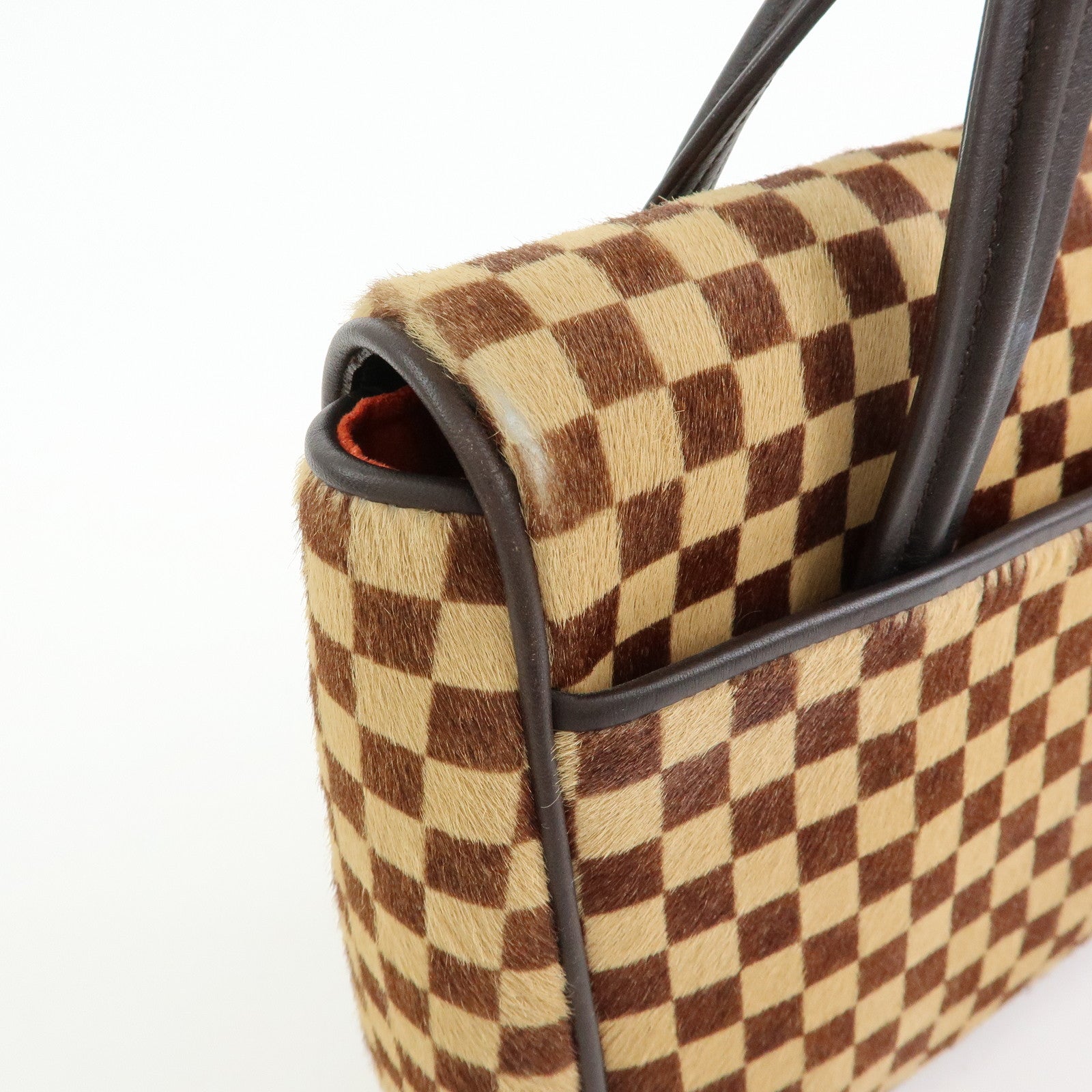 Louis Vuitton Damier Sauvage Lion Hand Bag Beige Brown M92131