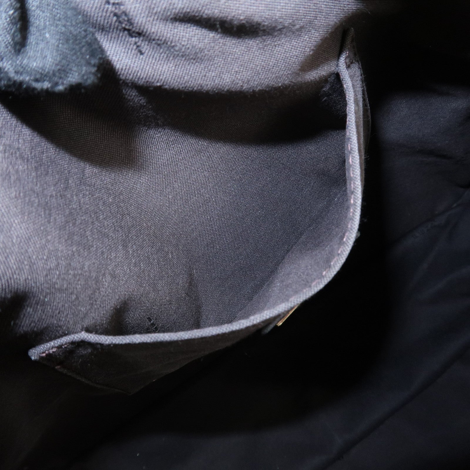 FENDI Zucchino Canvas Leather Shoulder Crossbody Bag Black 8BT090