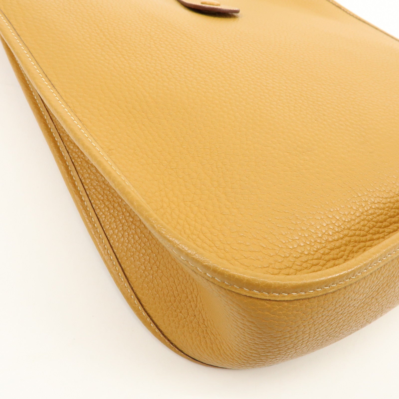 HERMES Evelyne 1GM Taurillon Clemence Shoulder Bag ◯Y Stamped Brown