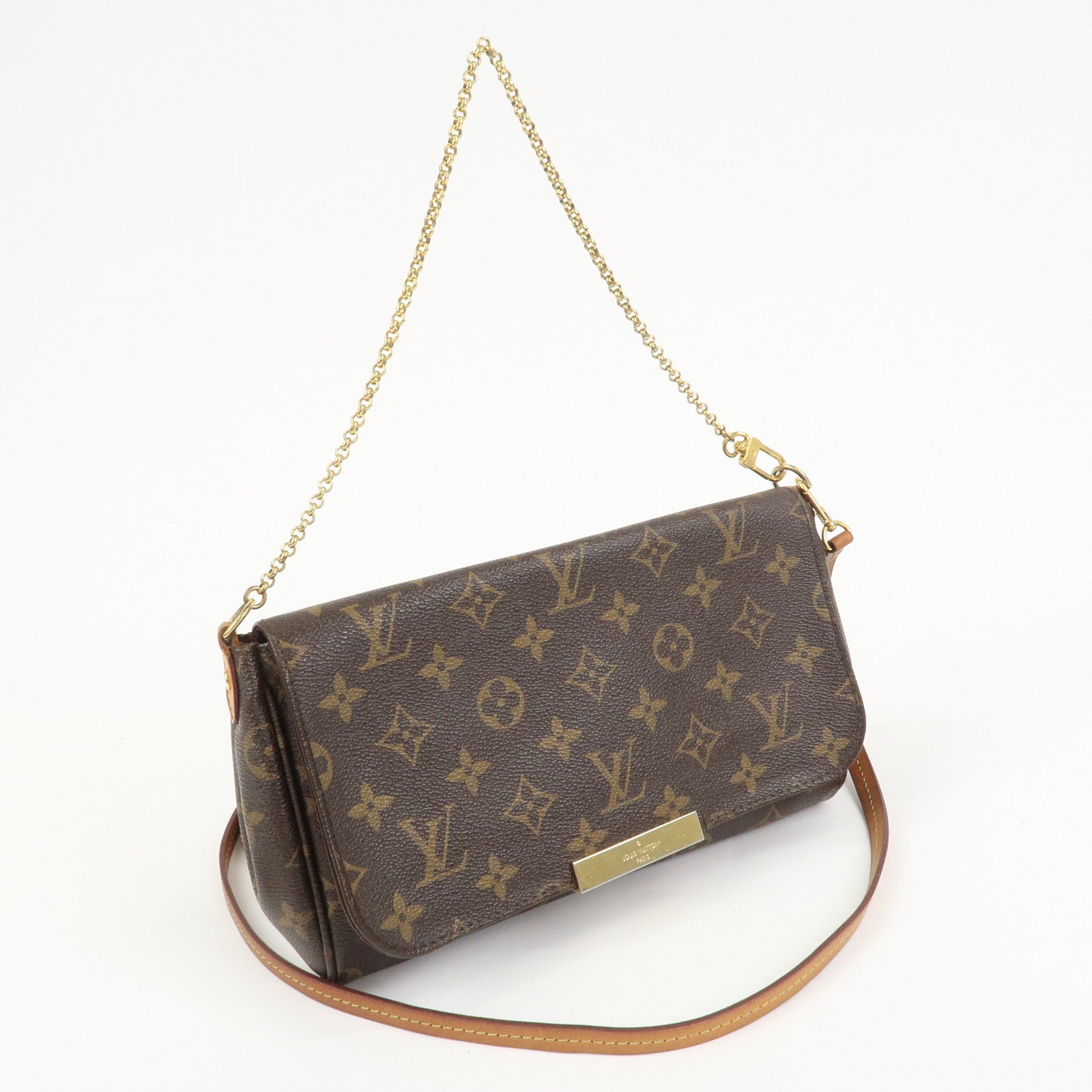 Louis Vuitton Monogram Favorite MM Shoulder Bag Brown M40718