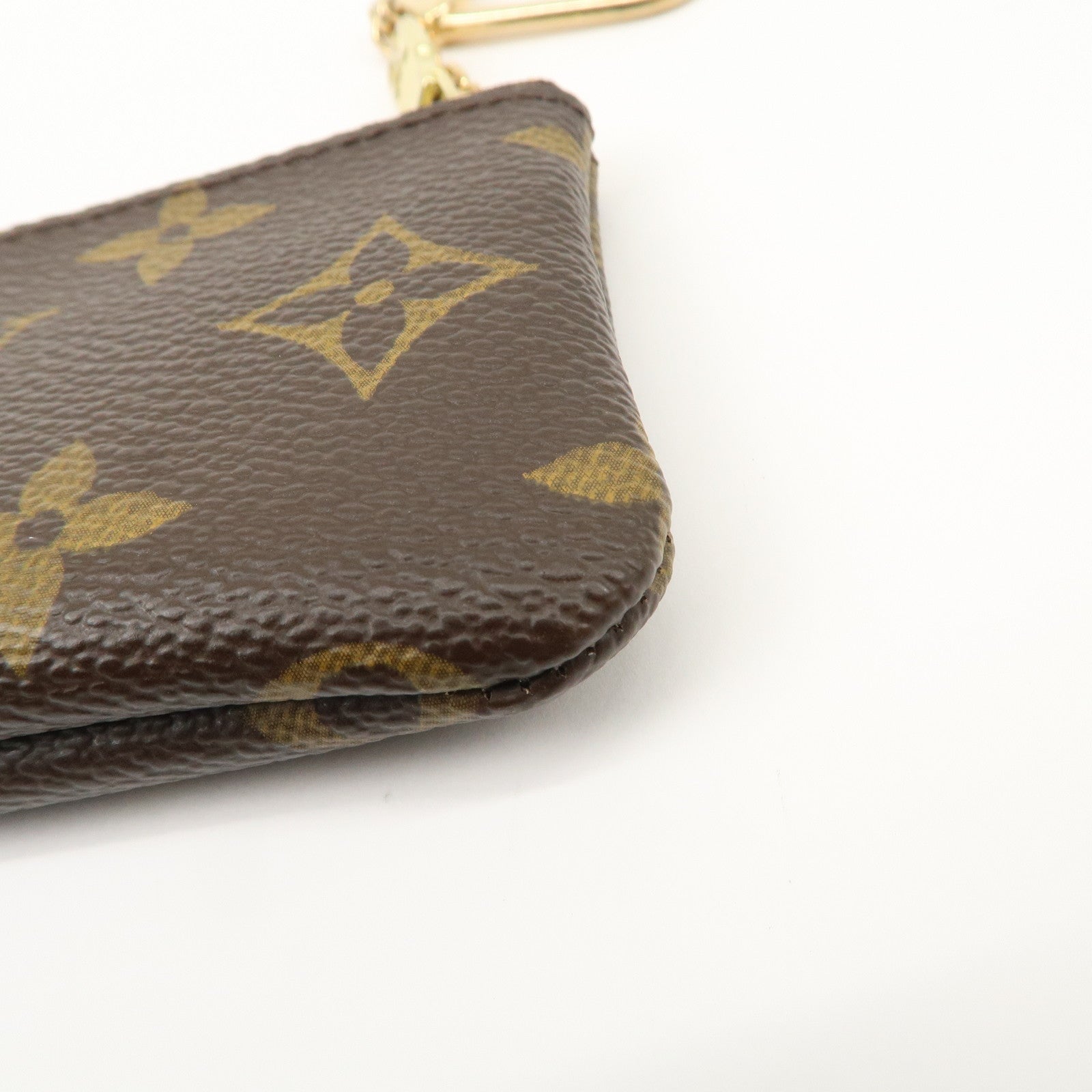 Louis Vuitton Monogram Pochette Cles Coin Case Key Case Brown M62650