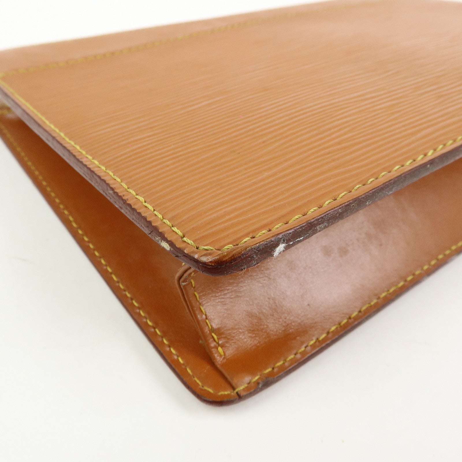 Louis Vuitton Epi Pochette Homme Clutch Bag Zipang Gold M52528