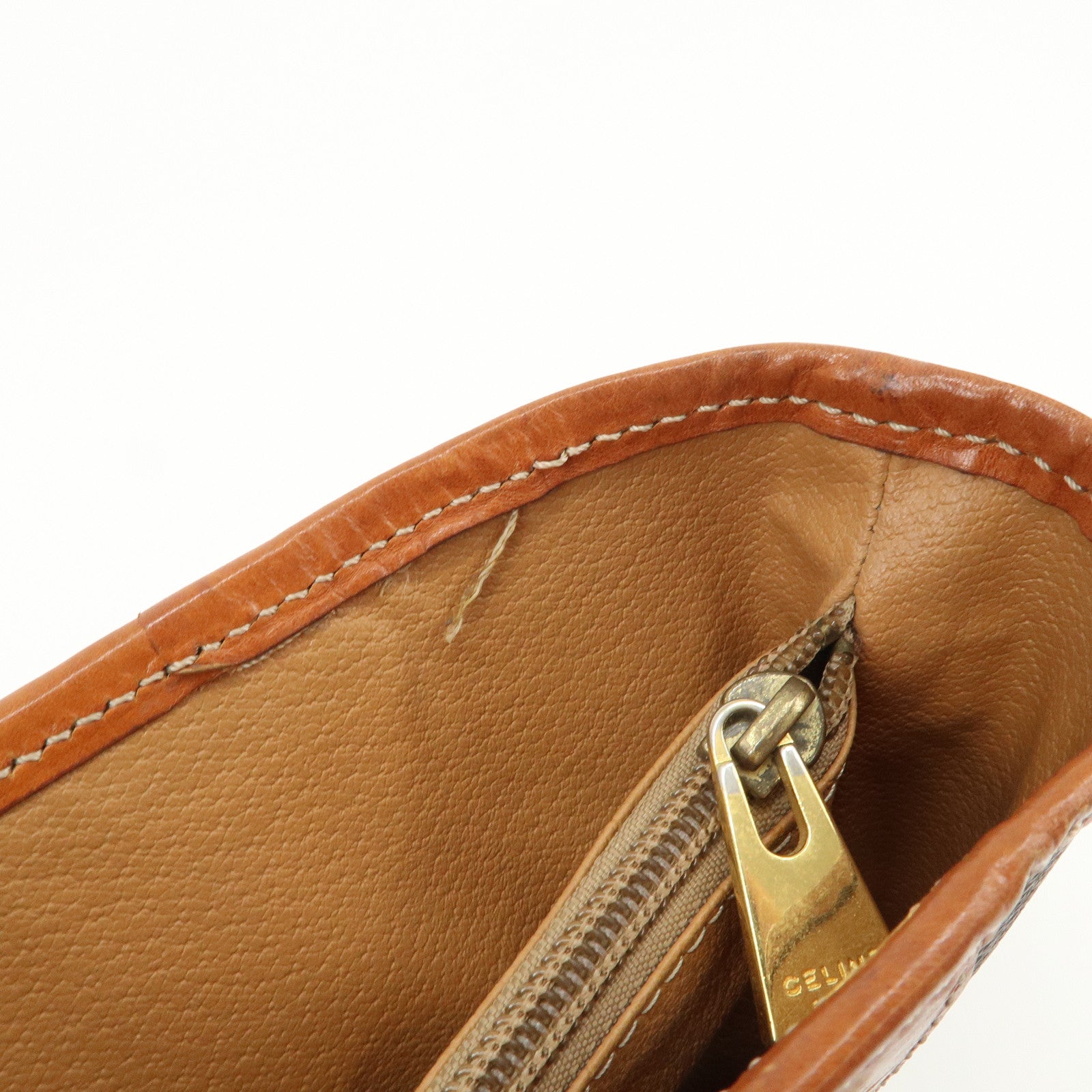 CELINE Macadam PVC Leather Tote Bag Shoulder Bag Brown