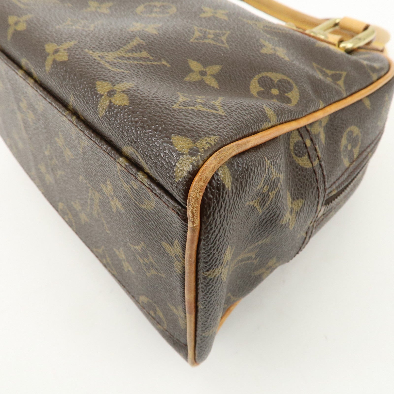 Louis Vuitton Monogram Manhattan PM Hand Bag Brown M40026