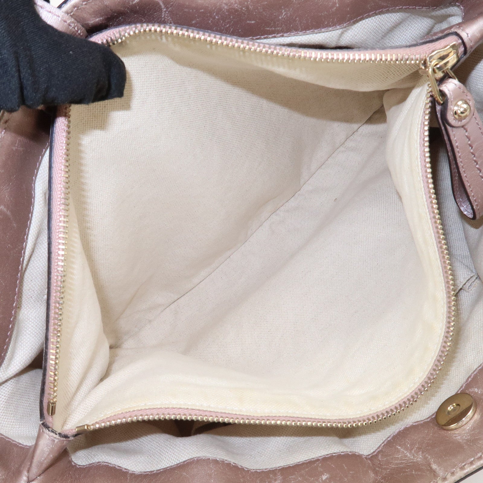 GUCCI Micro Guccissima Leather Shoulder Bag Metallic Pink 296835