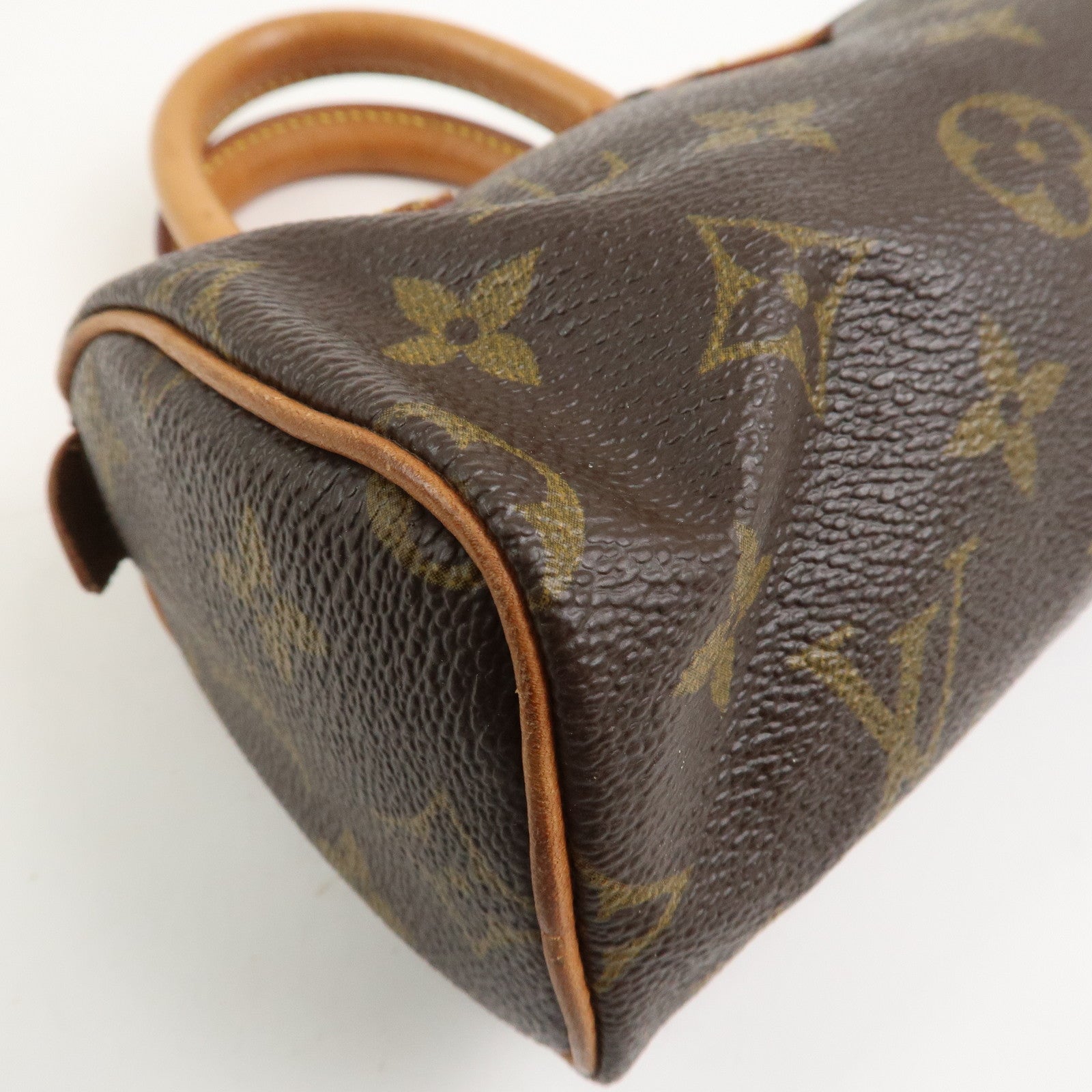 Louis Vuitton Monogram Mini Speedy Hand Bag Brown M41534