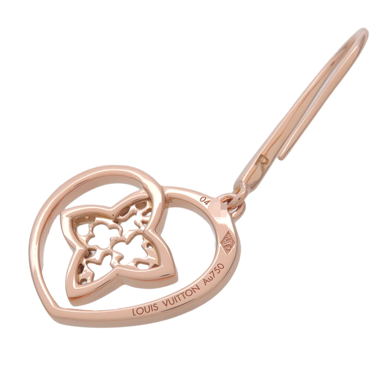 Louis Vuitton Bouccles d’Oreilles Coeur Earrings K18 750 Rose Gold